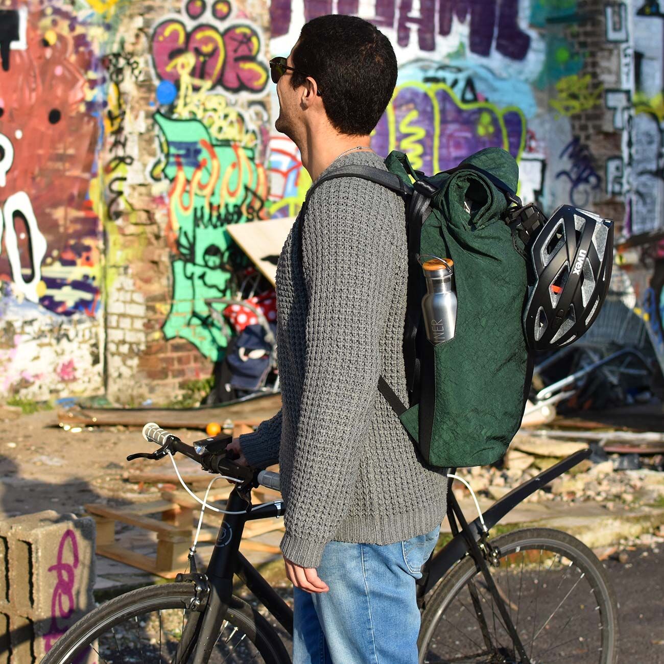 Airpaq Rucksack Rolltop BIQ Unicolor green