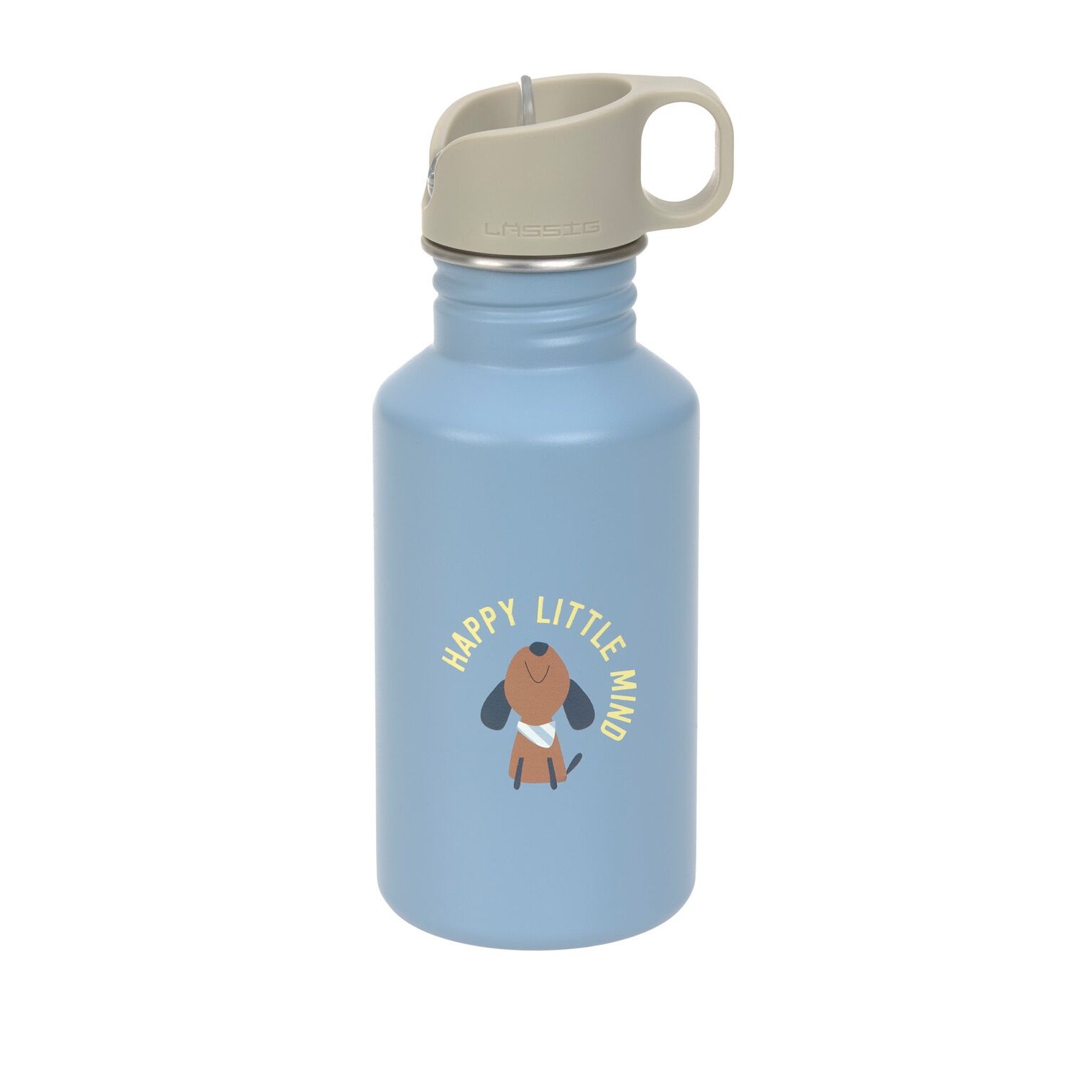 Lässig Trinkflasche Kinder - Edelstahl 500 ml, Pattern Party, Blau