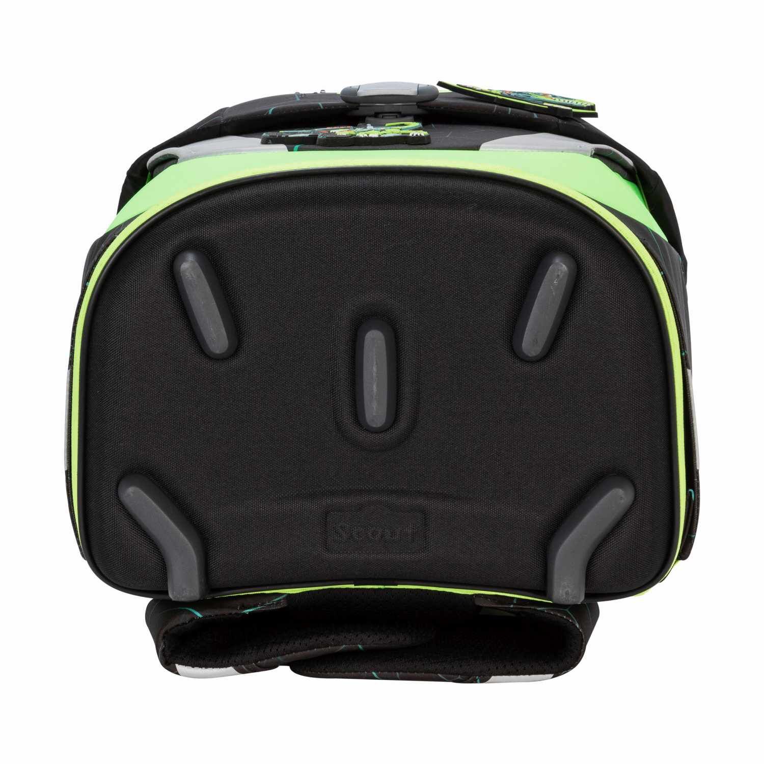 Scout Sunny II Exklusiv DIN LED Dino Hunter Schulranzen-Set 4-teilig