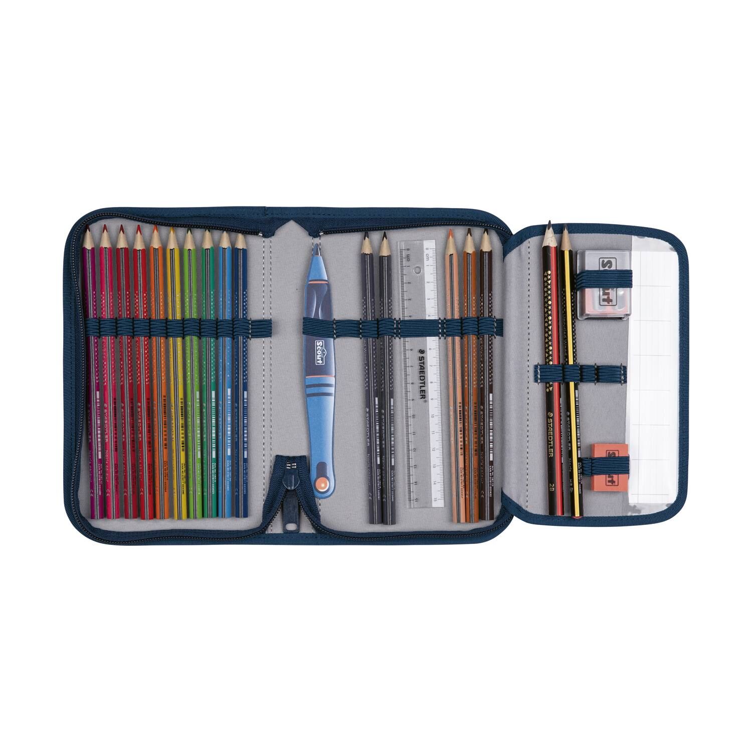 Scout Neo Schulranzen-Set 4 teilig LED Rocket Rider