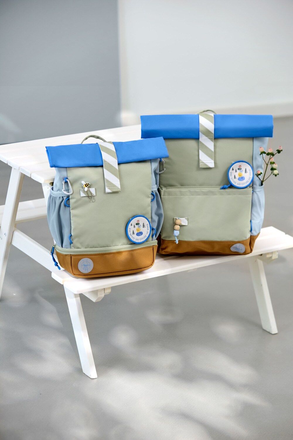 Lässig Kinderrucksack - Medium Rolltop Backpack Sunny Explorer green/blue