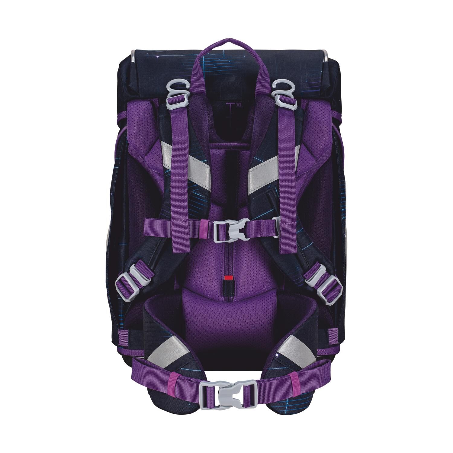 Scout Alpha Schulranzen-Set 4 teilig Exklusiv Safety Light Spooky Starlight