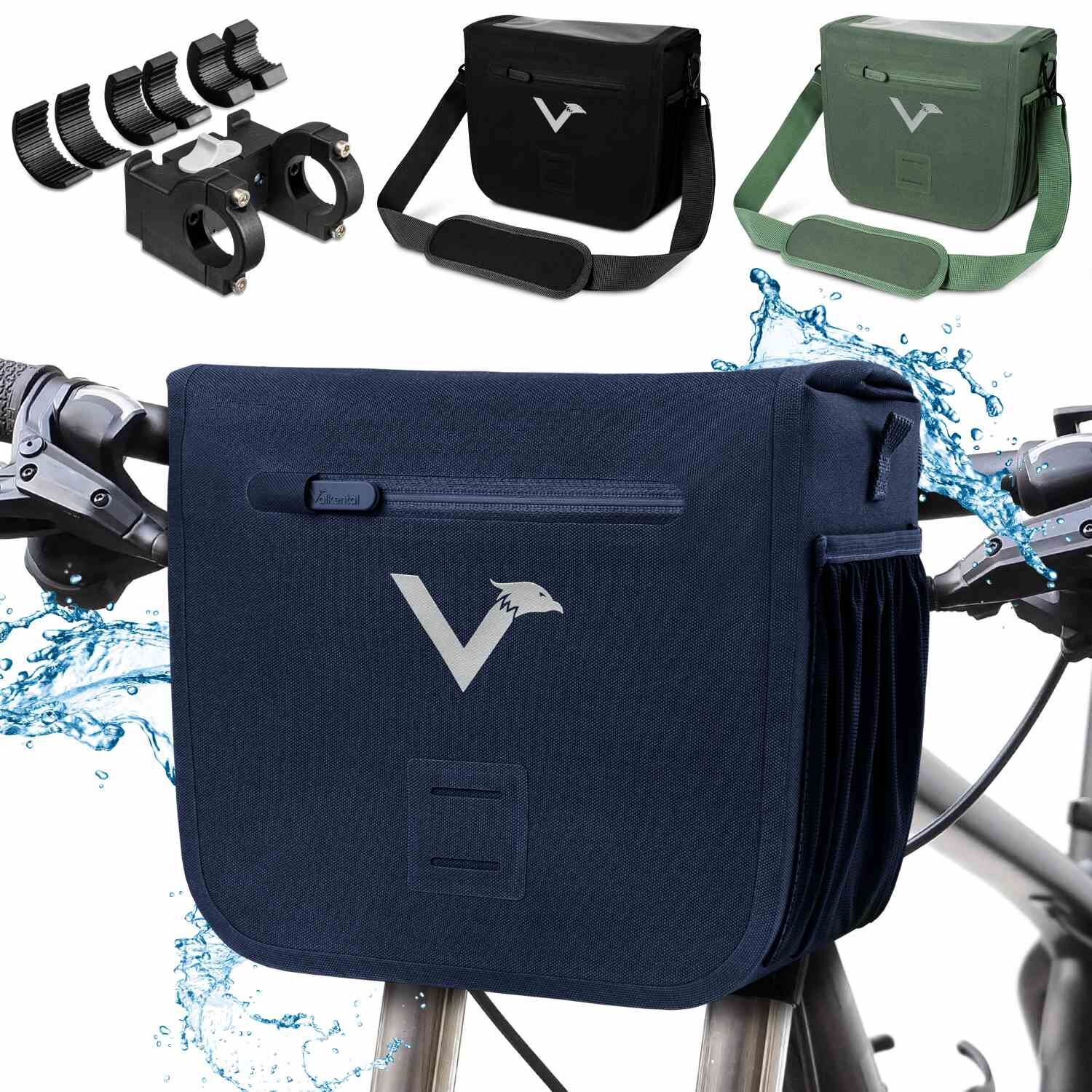 Valkental Front Pack Fahrradtasche - Dunkeblau
