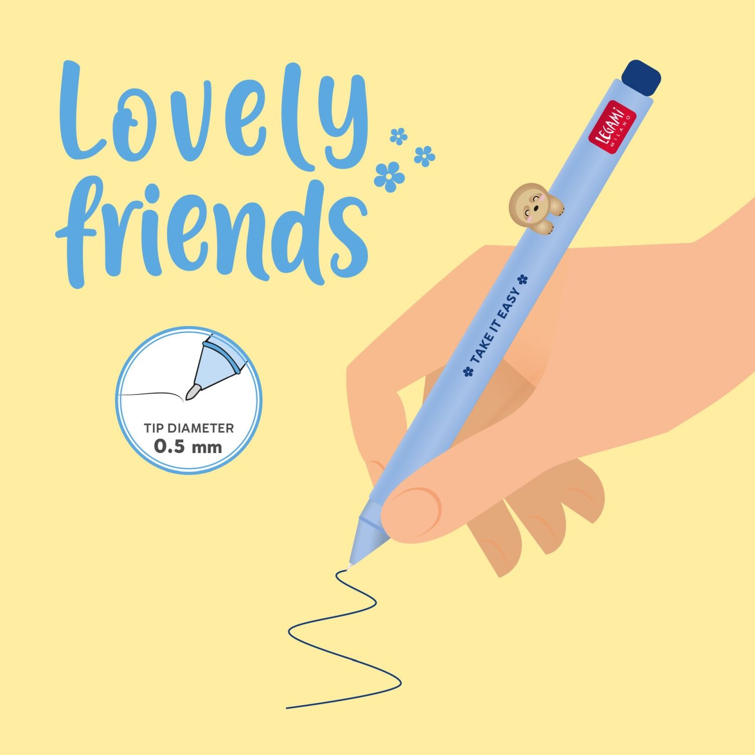 Legami Gelstift mit Tierdeko - LOVELY FRIENDS - SLOTH