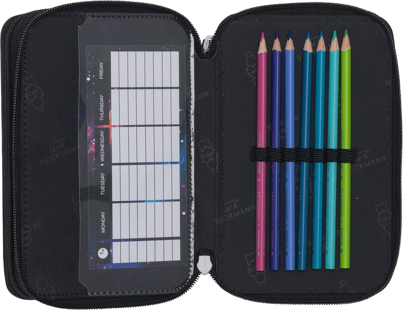 Beckmann 3-Fächrige Federmappe mit Inhalt Ninja Elements