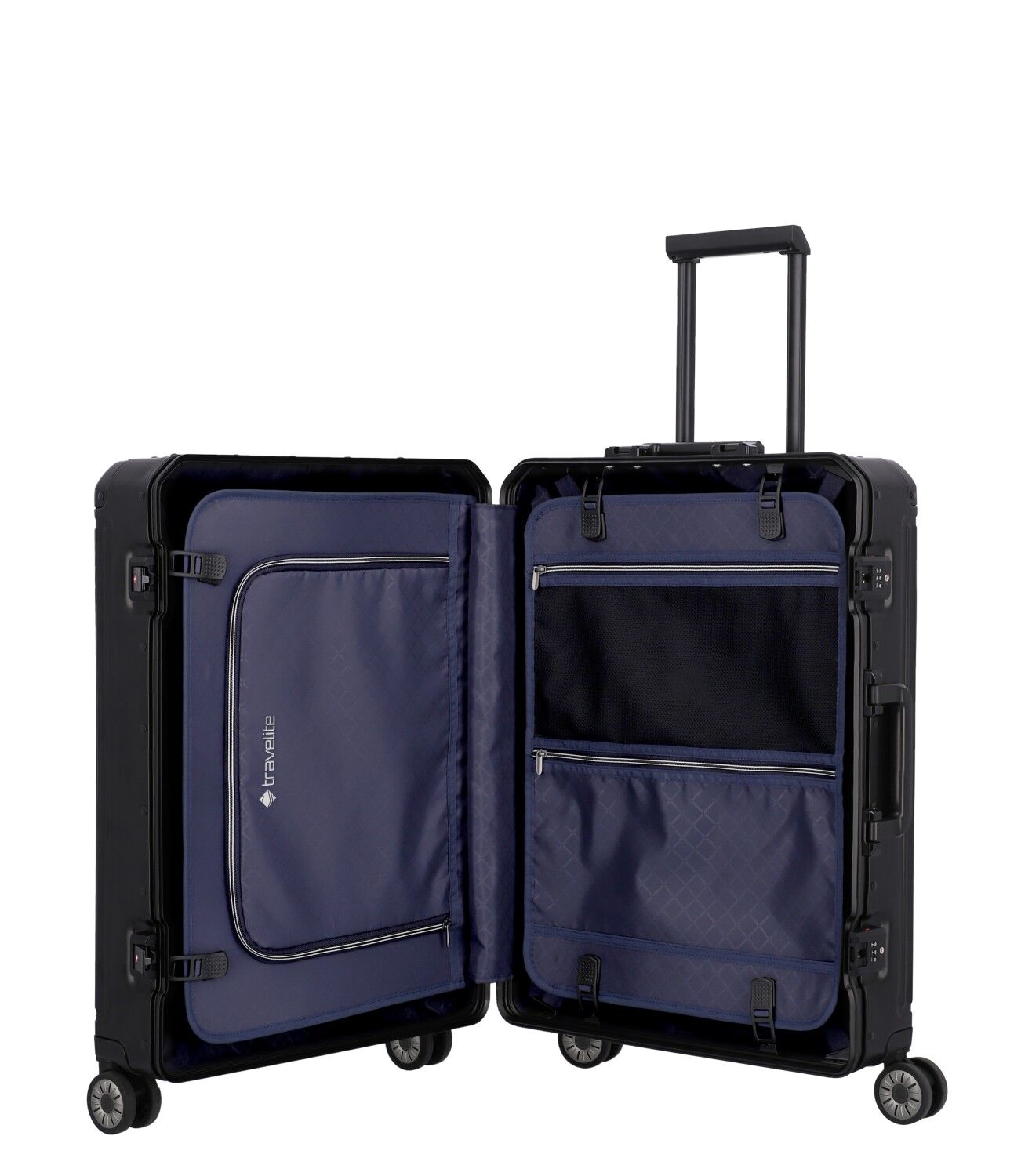 Travelite Koffer NEXT 4w Trolley M, Schwarz