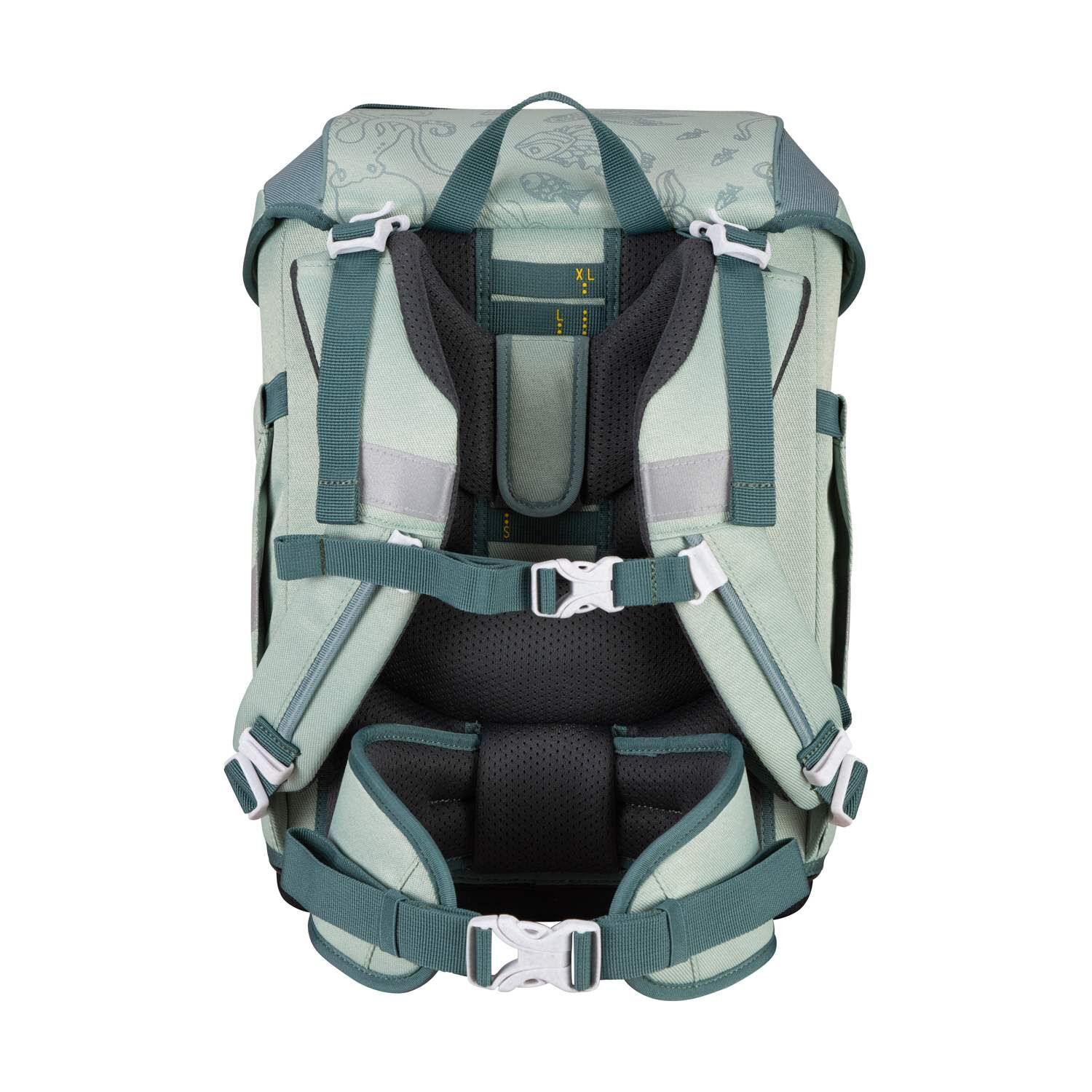 DerDieDas ErgoFlex Tiny ECO Schulranzenset 5 teilig Grey Planet