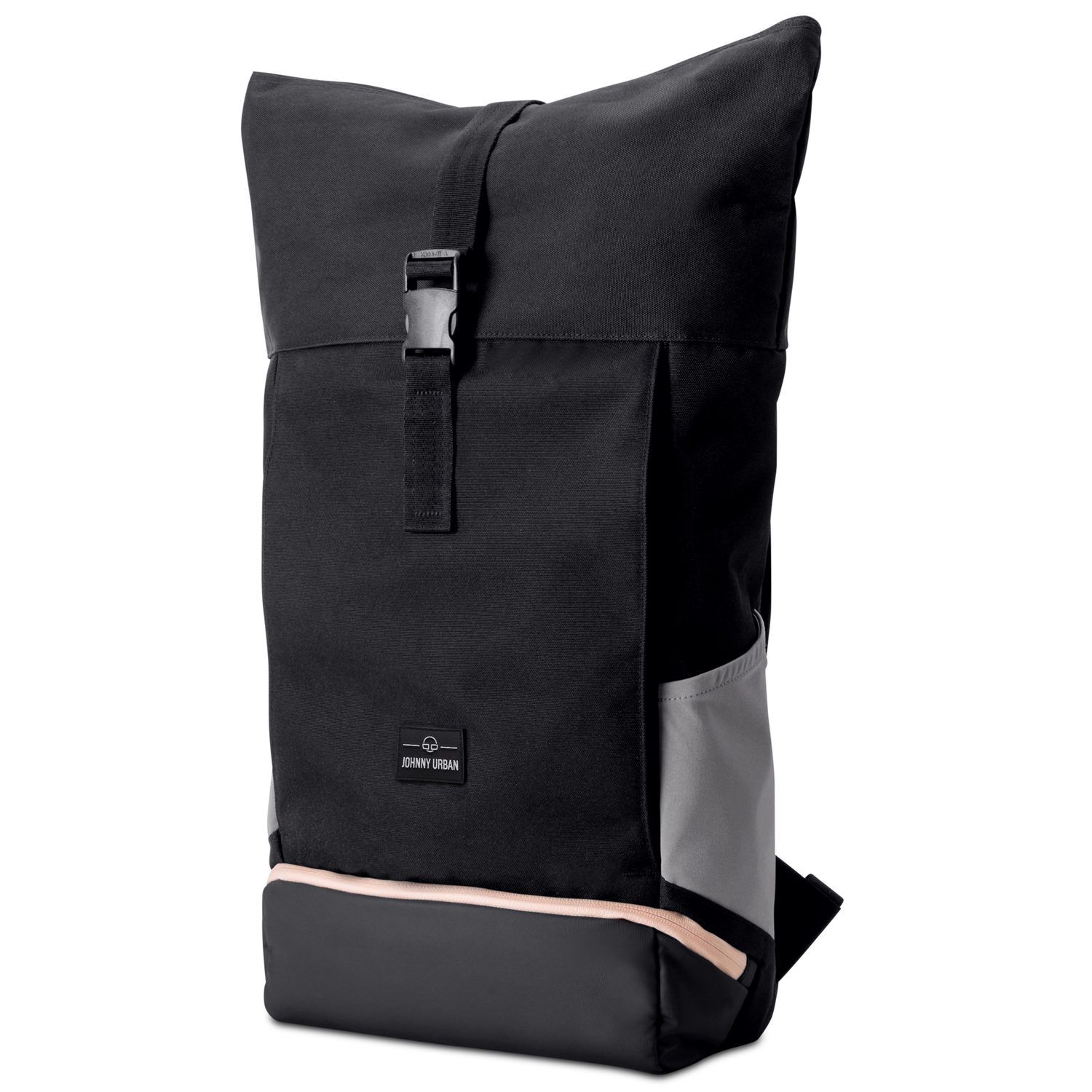 Johnny Urban Rolltop Rucksack Allen Medium Black-Rose