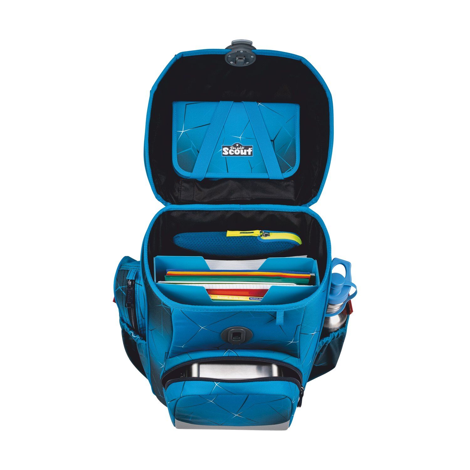 Scout Neo Schulranzen-Set 4 teilig Exklusiv Safety Light Polar Blue