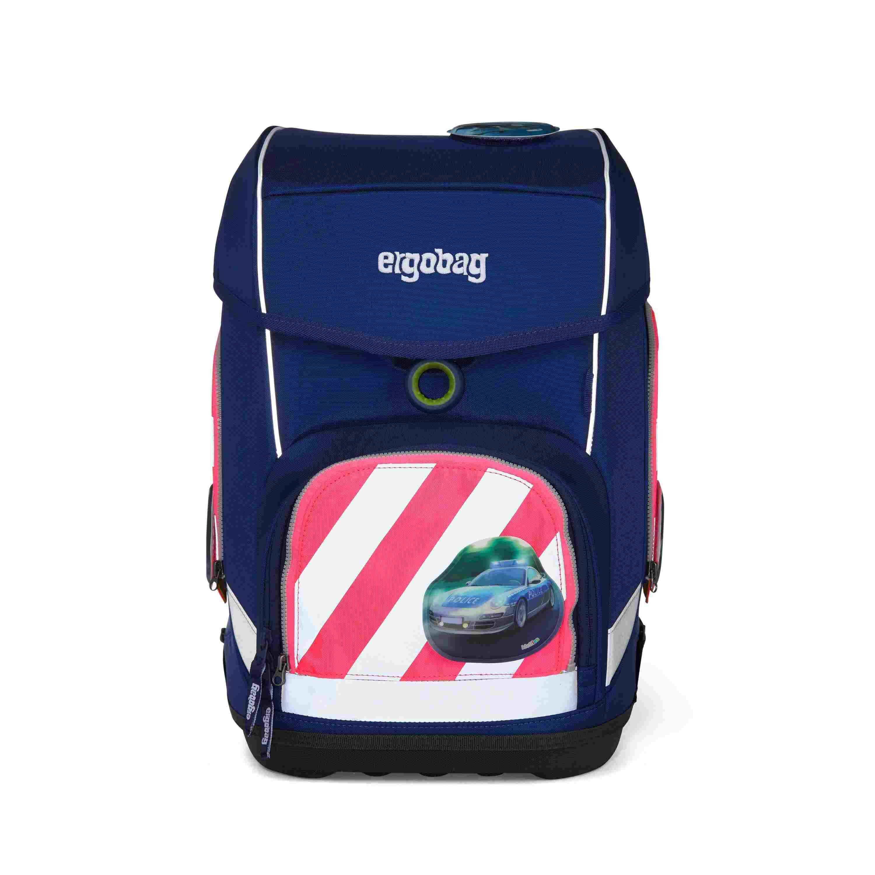 ergobag Fluo Seitentaschen Zip-Set mit Reflektorstreifen Pink