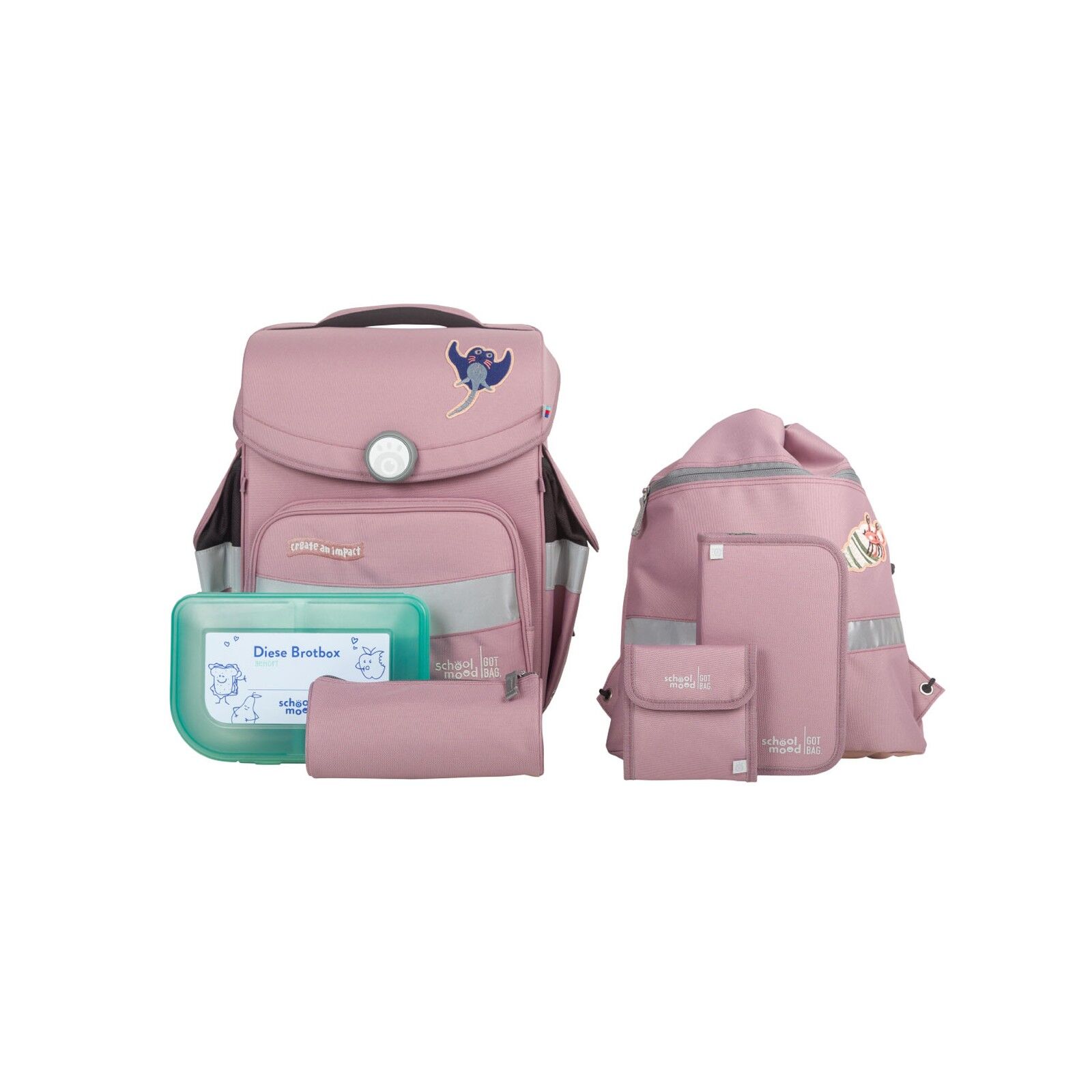 School Mood Schulranzenset Timeless Calamary (Ocean Collection, Got Bag)