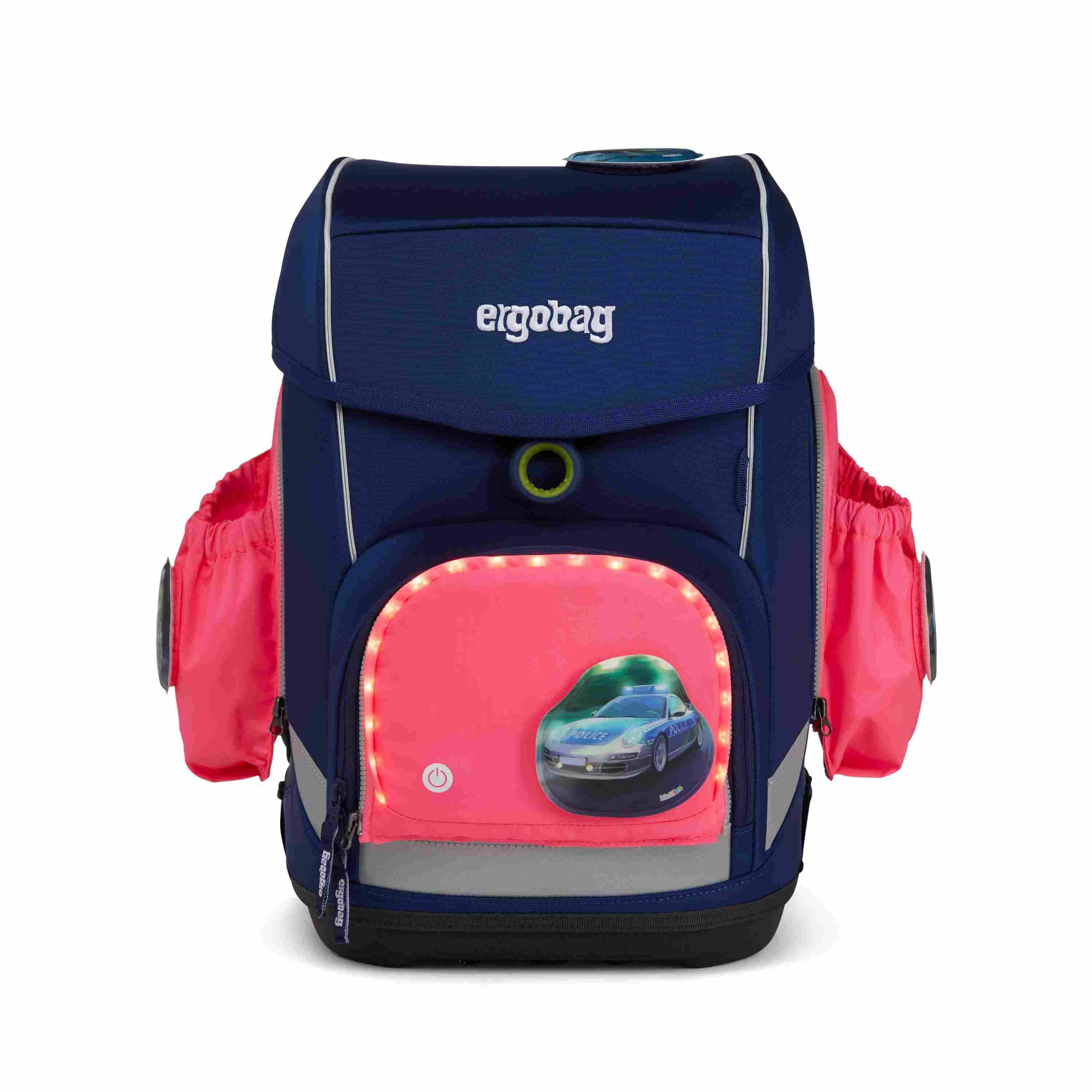 ergobag Fluo LED Seitentaschen Zip-Set Pink
