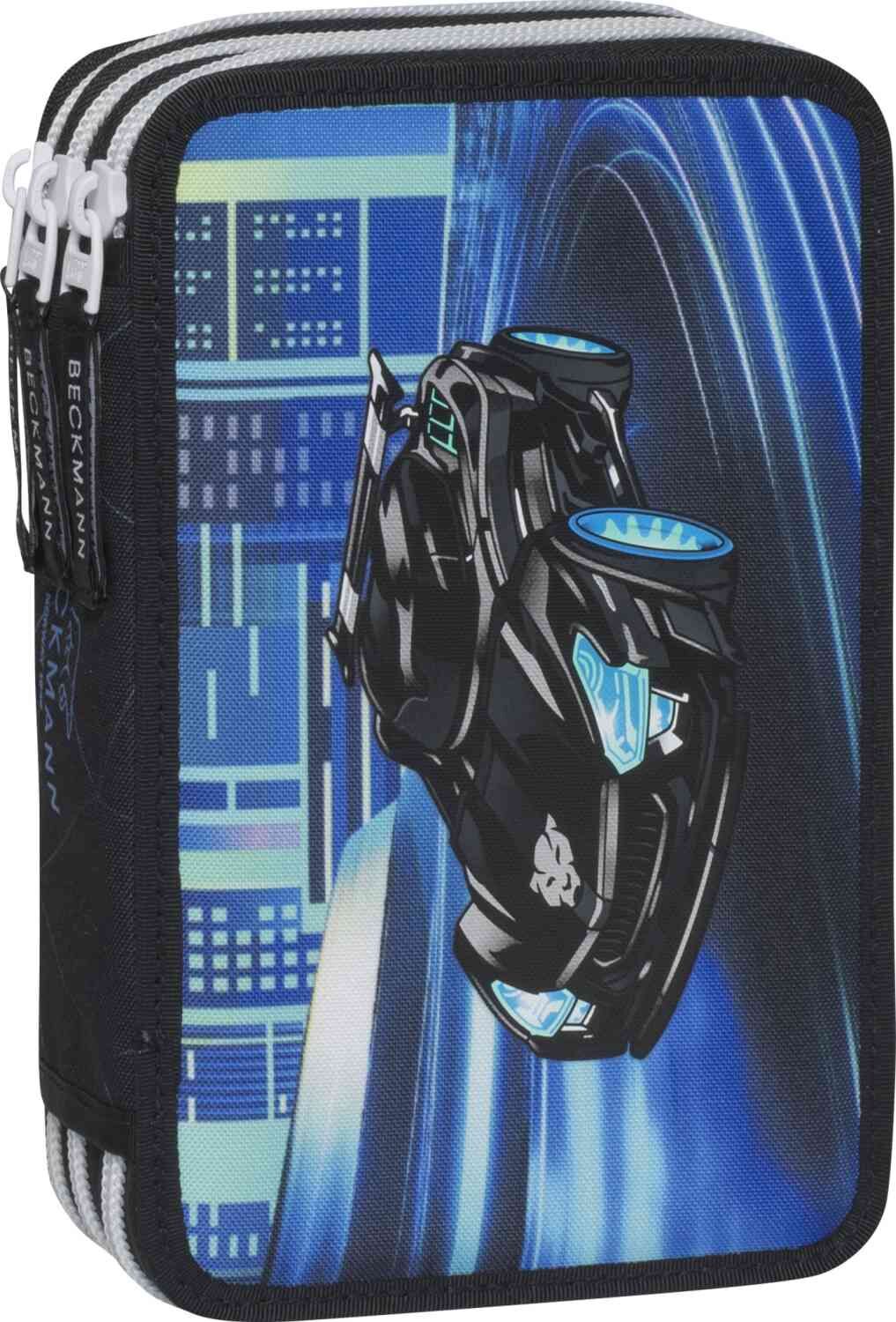 Beckmann 3-Fächrige Federmappe mit Inhalt - Night Rider