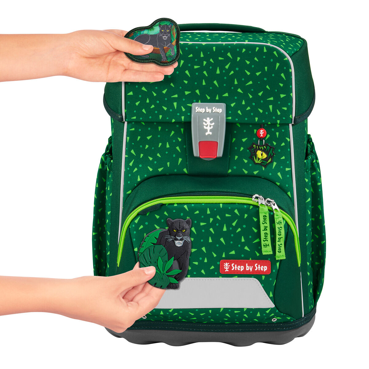 Step by Step BASIS Schulranzen-Set "Green Graphics", 4-teilig