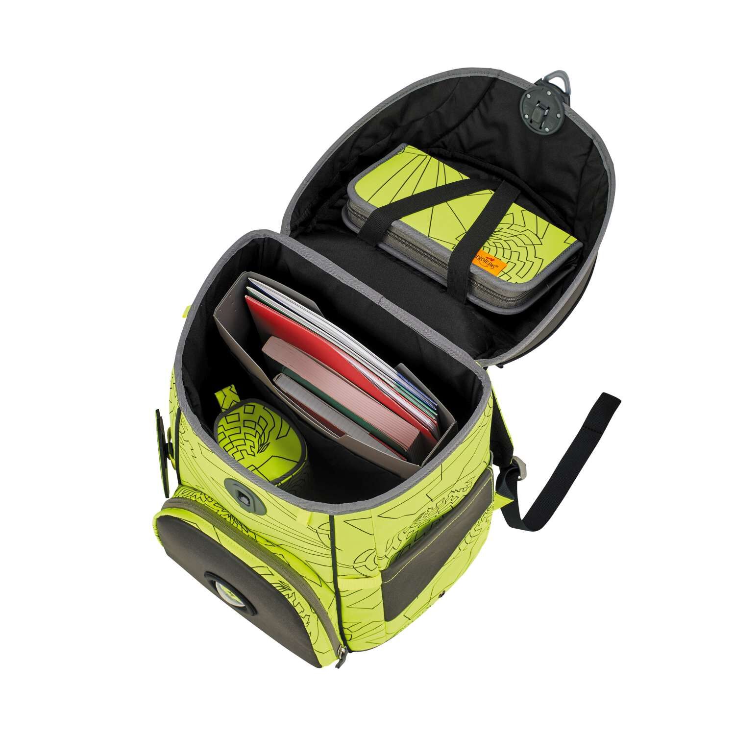 DerDieDas ErgoFlex Easy Schulranzenset 5-teilig "Superflash" Neon Fighter