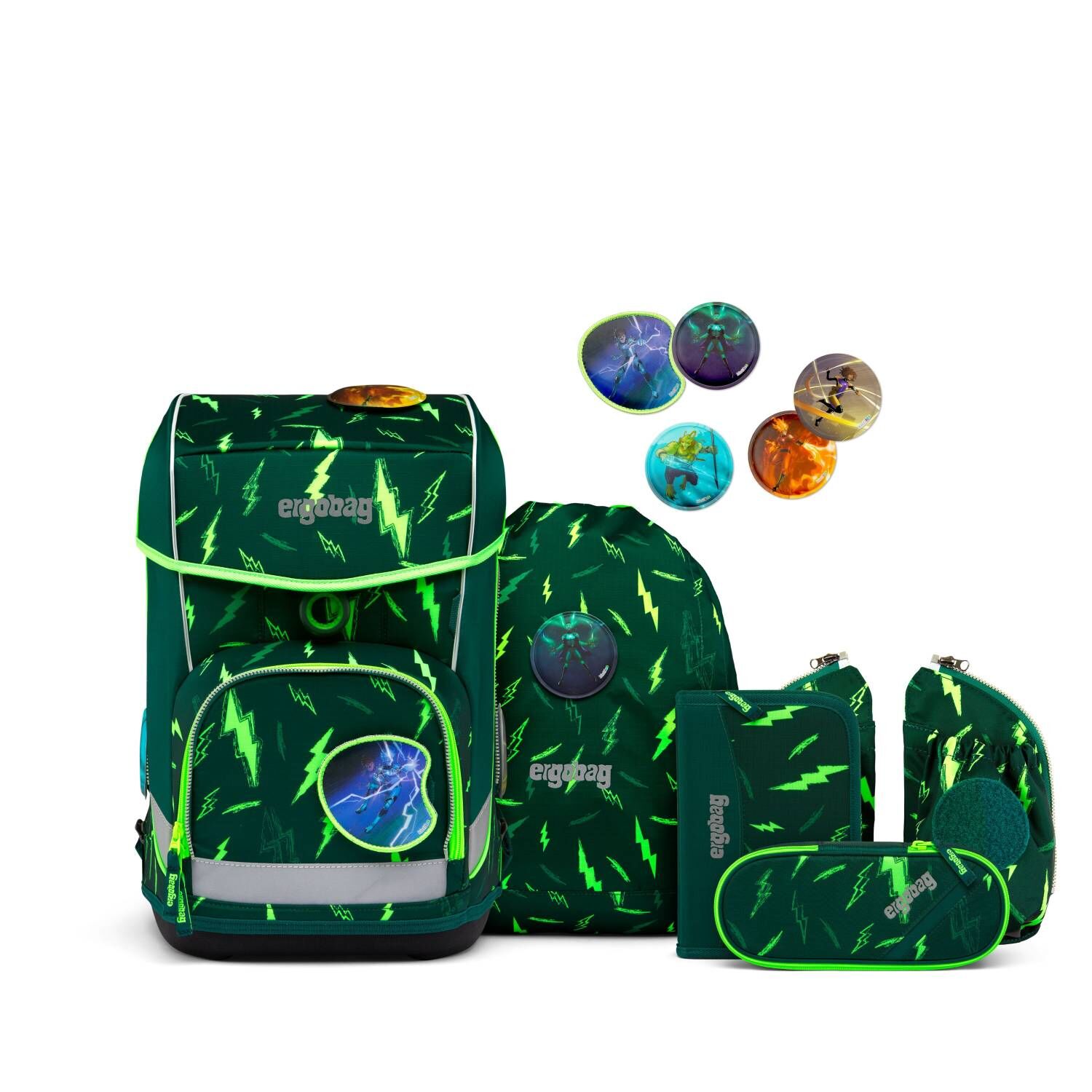 ergobag cubo light Schulranzen-Set Bärtastisch