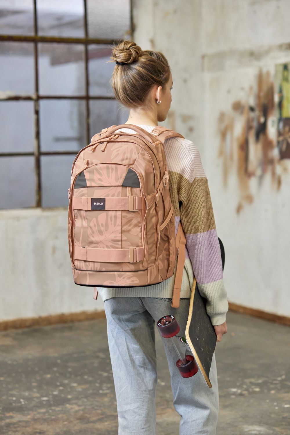 Lässig Schulrucksack BOLD Origin Leaves caramel