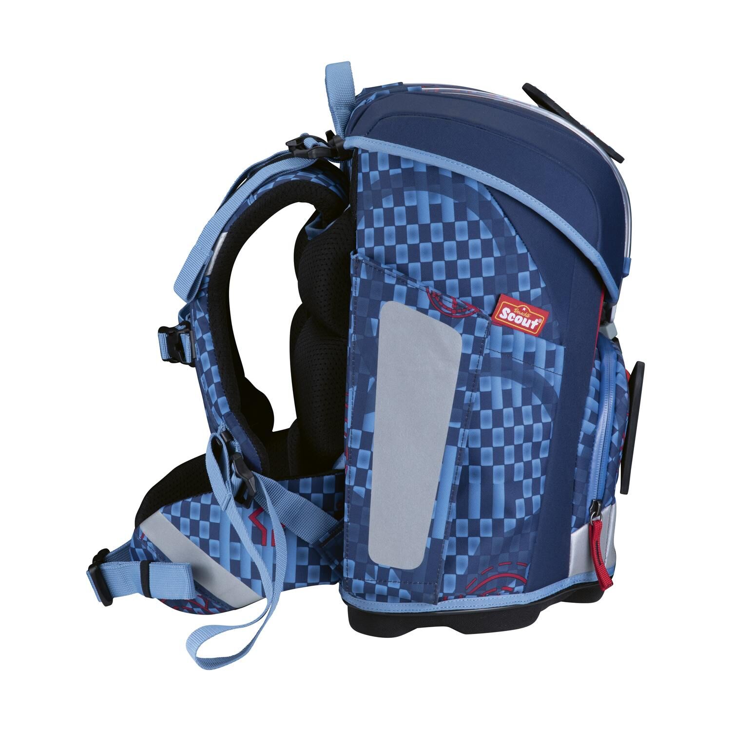 Scout Micro Schulranzen-Set 4 teilig Safety Light Space Explorer