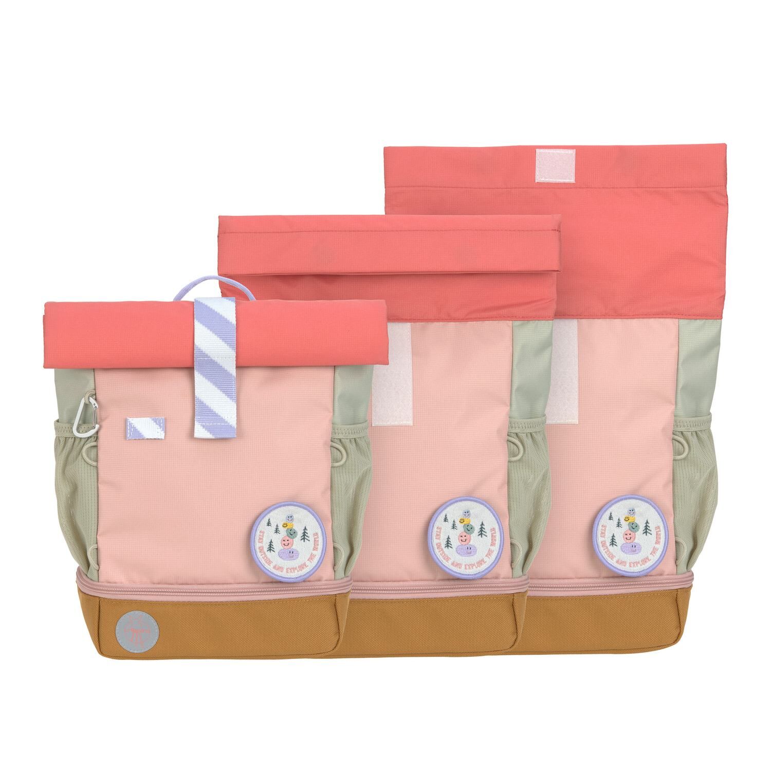 Lässig Kinderrucksack - Mini Rolltop Backpack Sunny Explorer, Rosa Pink