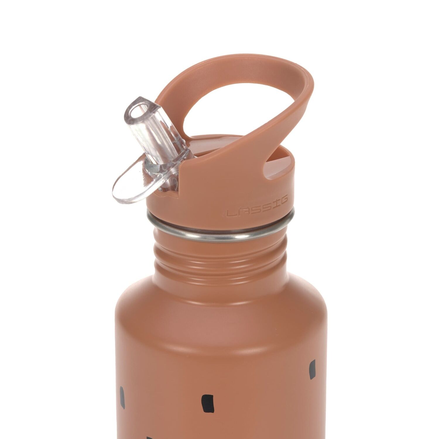 Lässig Trinkflasche Kinder - Edelstahl, Happy Prints caramel