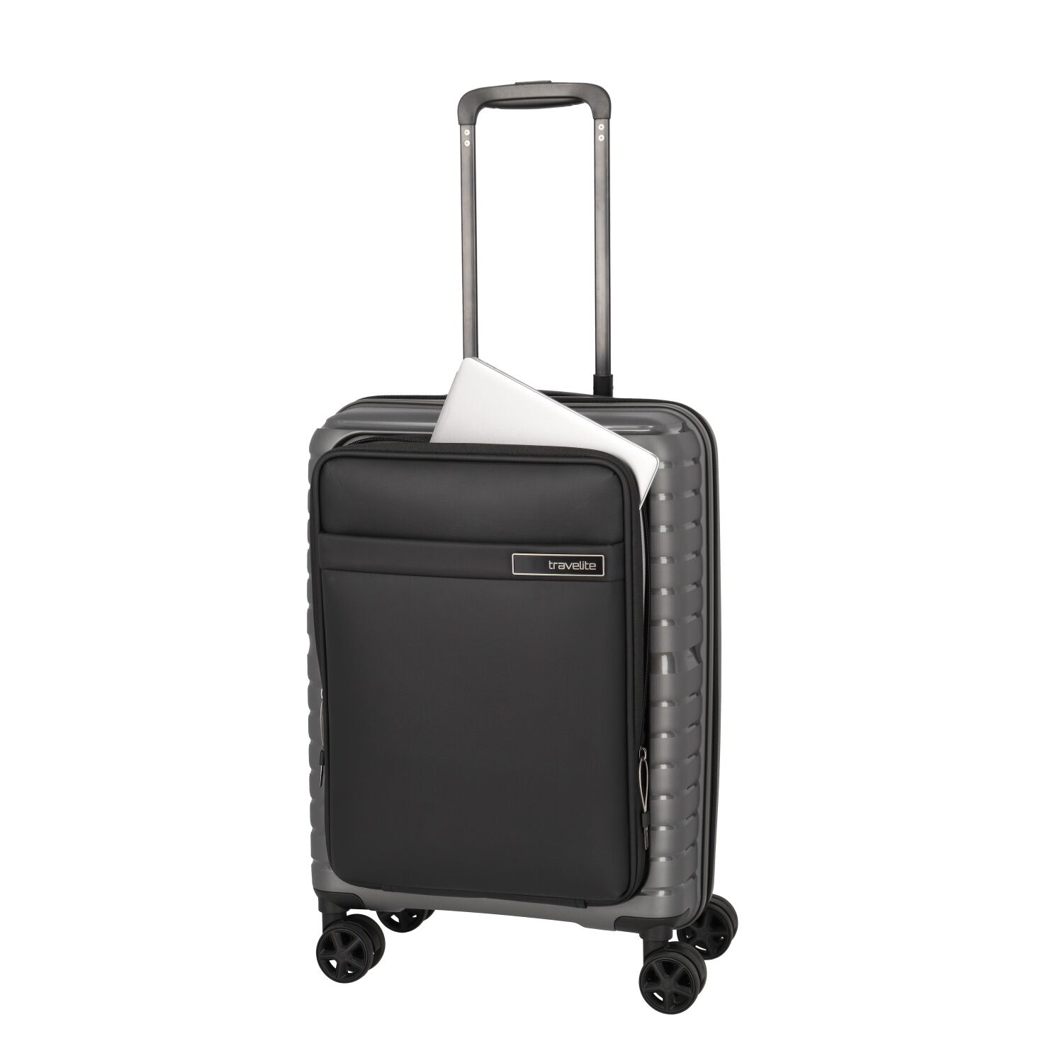 Travelite TRIENT 4w Trolley S Vortasche, Anthrazit