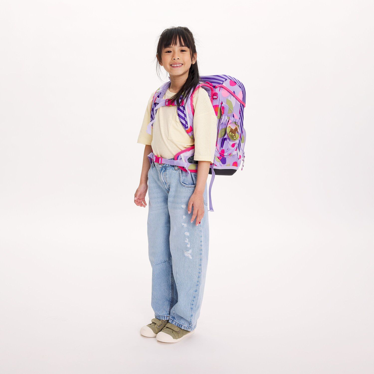 ergobag cubo Schulranzen-Set BlütenzauBär