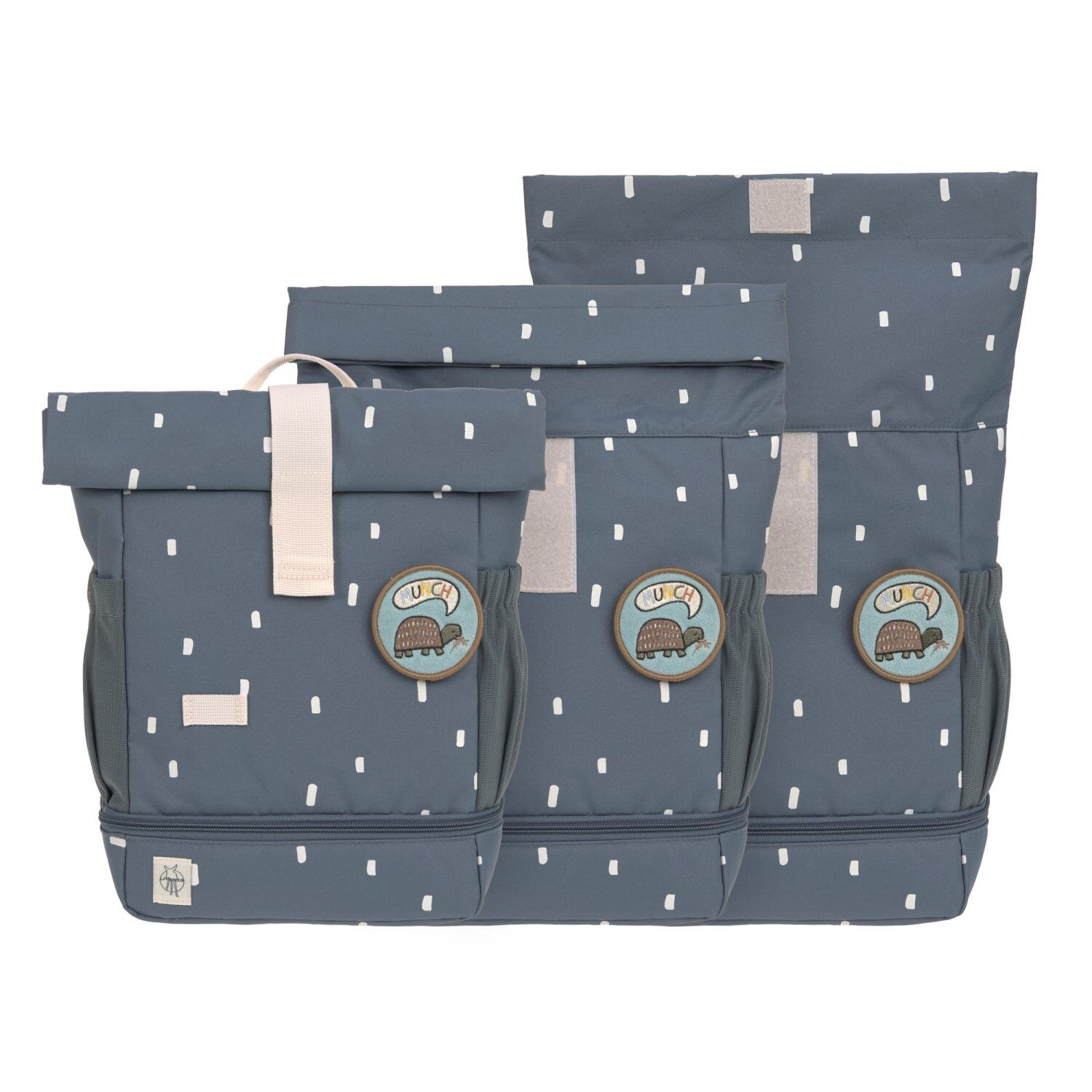 Lässig Kinderrucksack - Mini Rolltop Backpack Happy Prints midnight blue