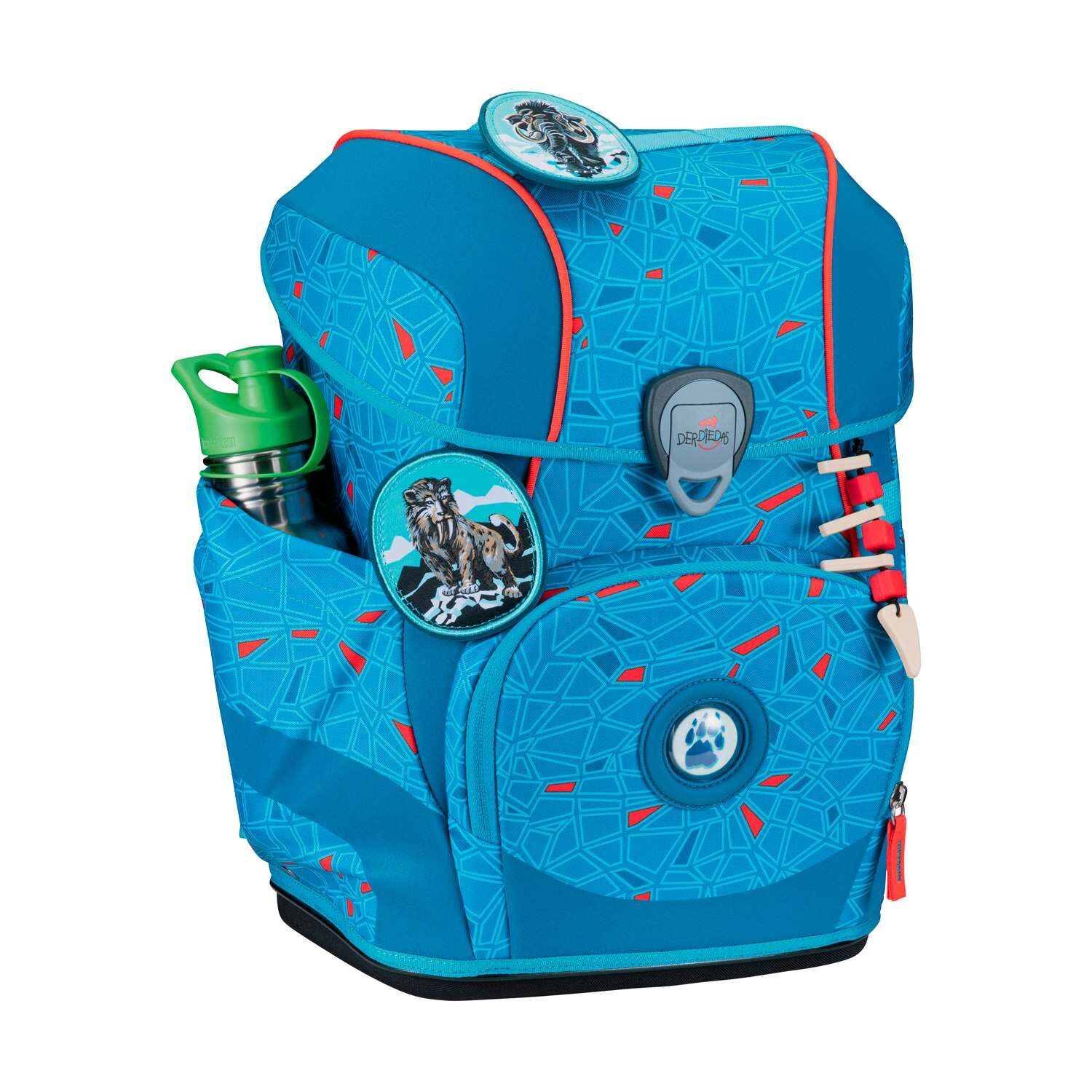 DerDieDas ErgoFlex Tiny Superflash Blue Ice Schulranzenset 5-teilig