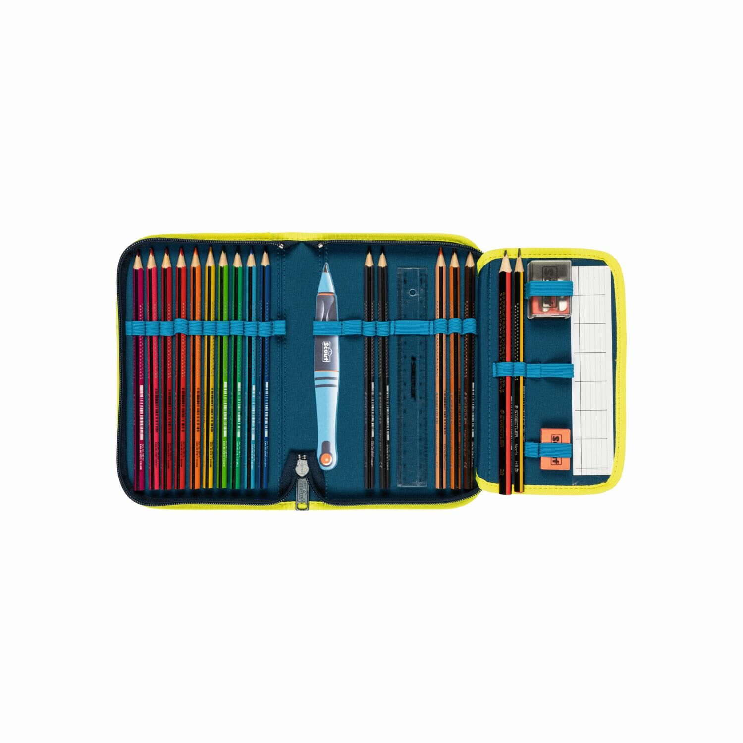 Scout Sunny II DIN Super Champion Schulranzen-Set 4-teilig