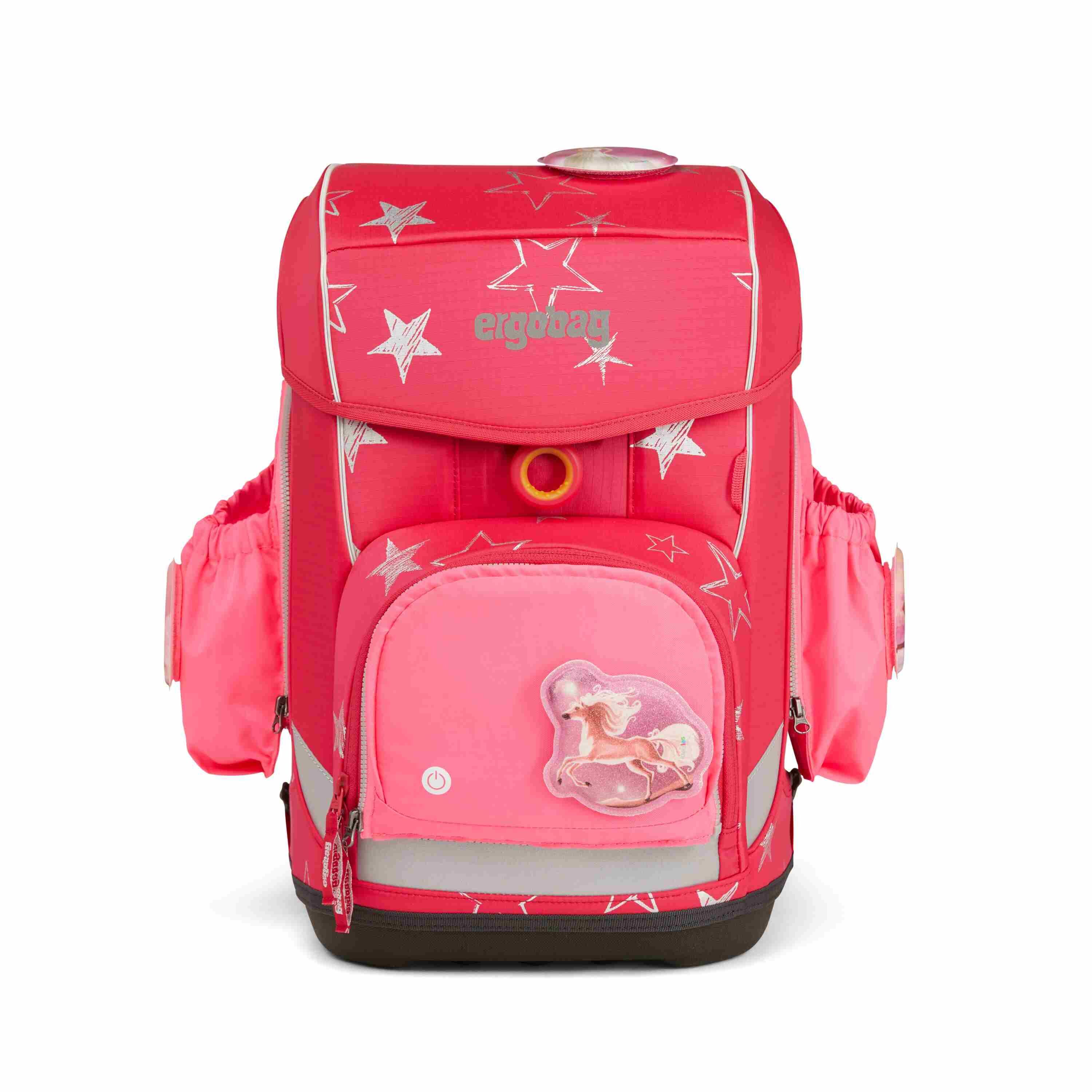 ergobag Fluo LED Seitentaschen Zip-Set Pink