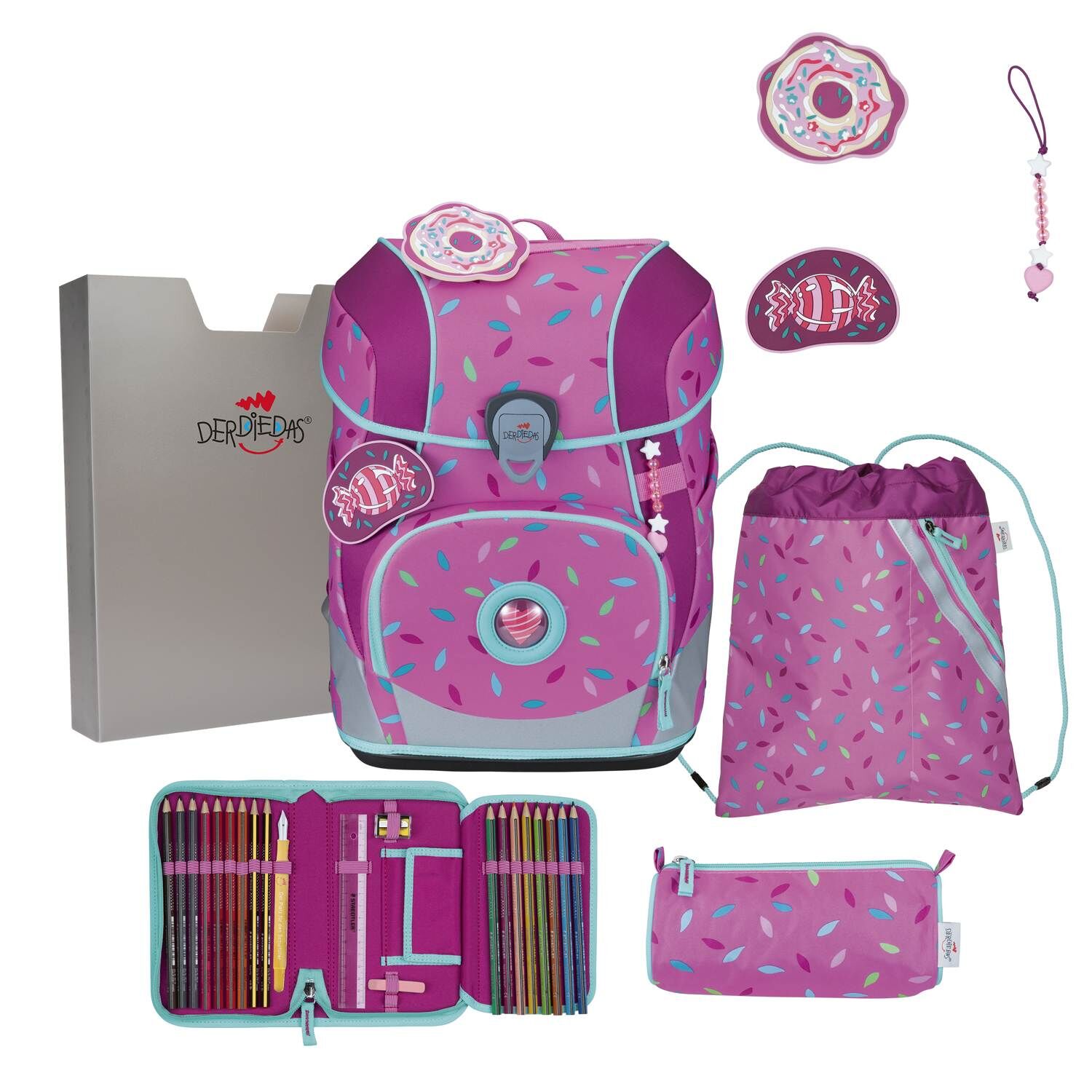 DerDieDas ErgoFlex Tiny Sweet Sprinkles Schulranzenset 5-teilig