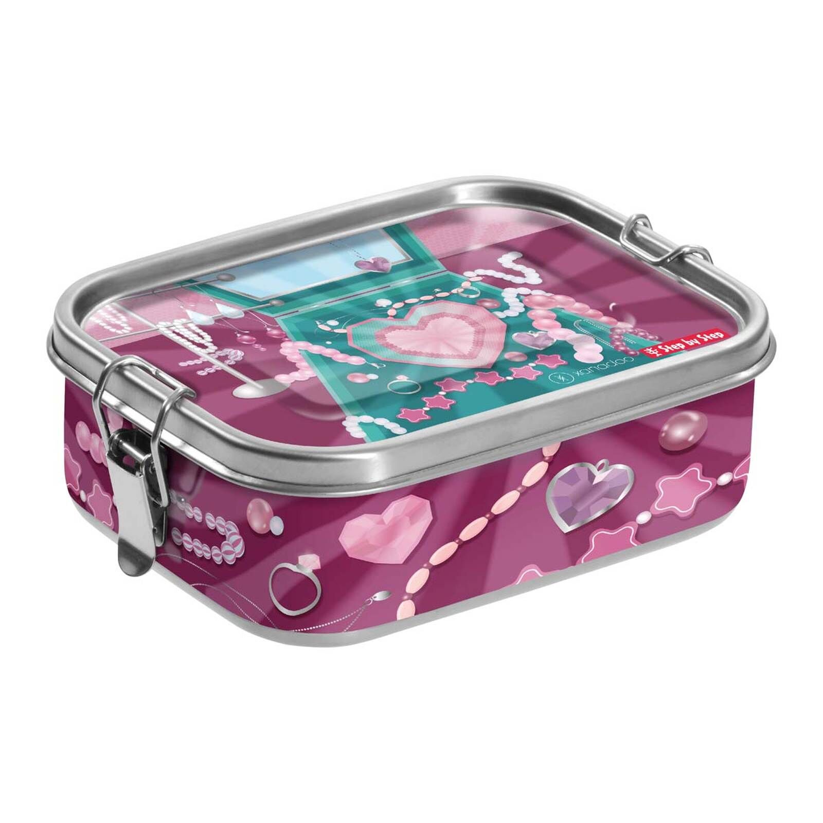 Step by Step Edelstahl-Lunchbox "Glitter Heart Hazle"