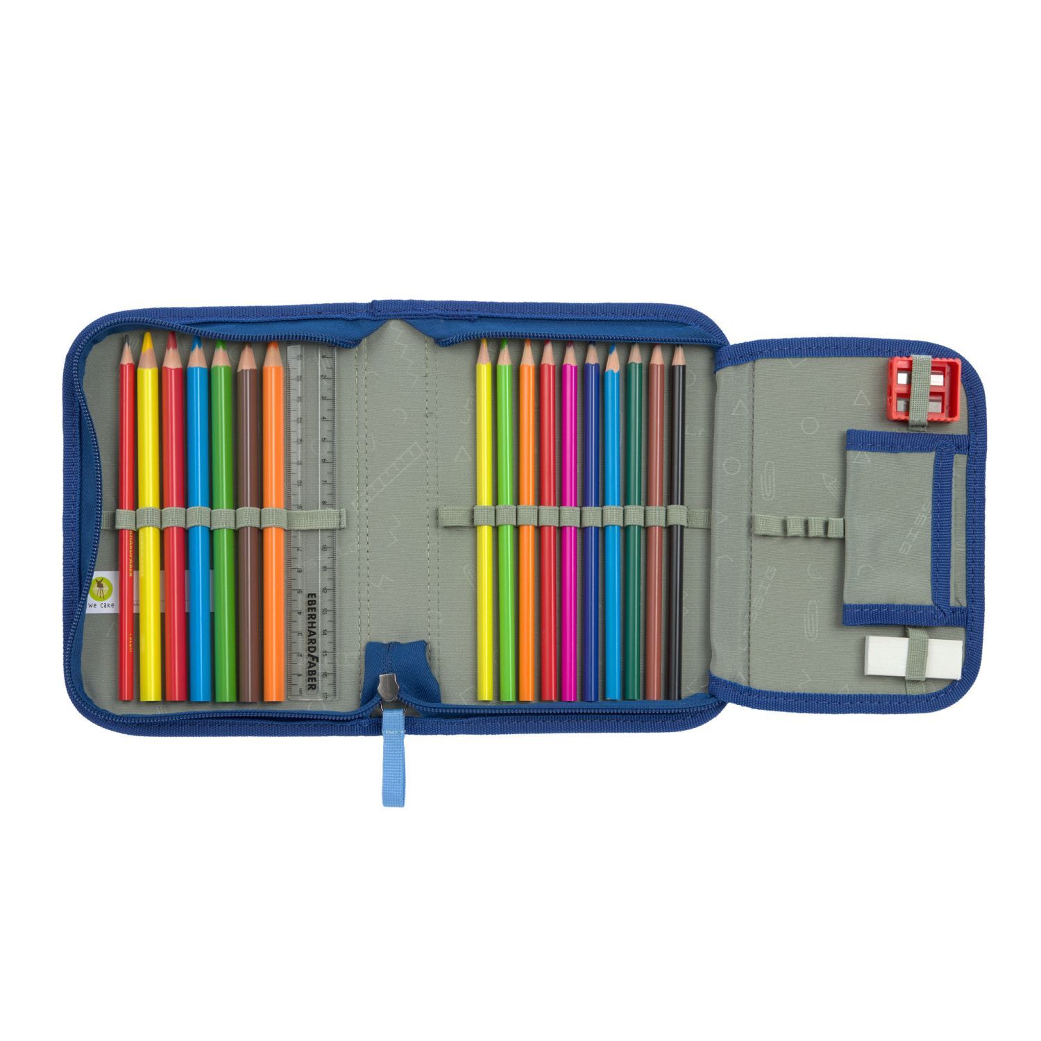 Lässig Schulranzen Set 7-teilig, Slim Unique dark blue