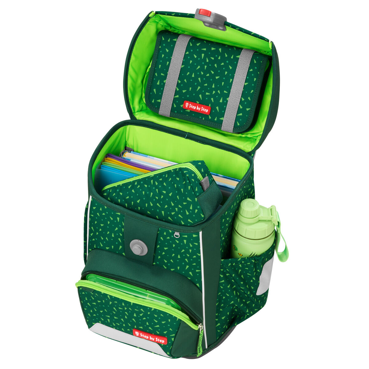 Step by Step BASIS Schulranzen-Set "Green Graphics", 4-teilig
