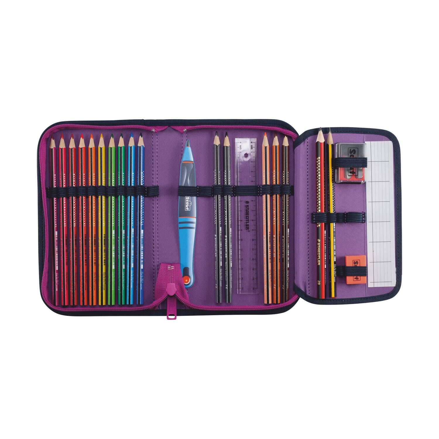 Scout Alpha Schulranzen-Set 4 teilig Set Movie Star Pink Pixel