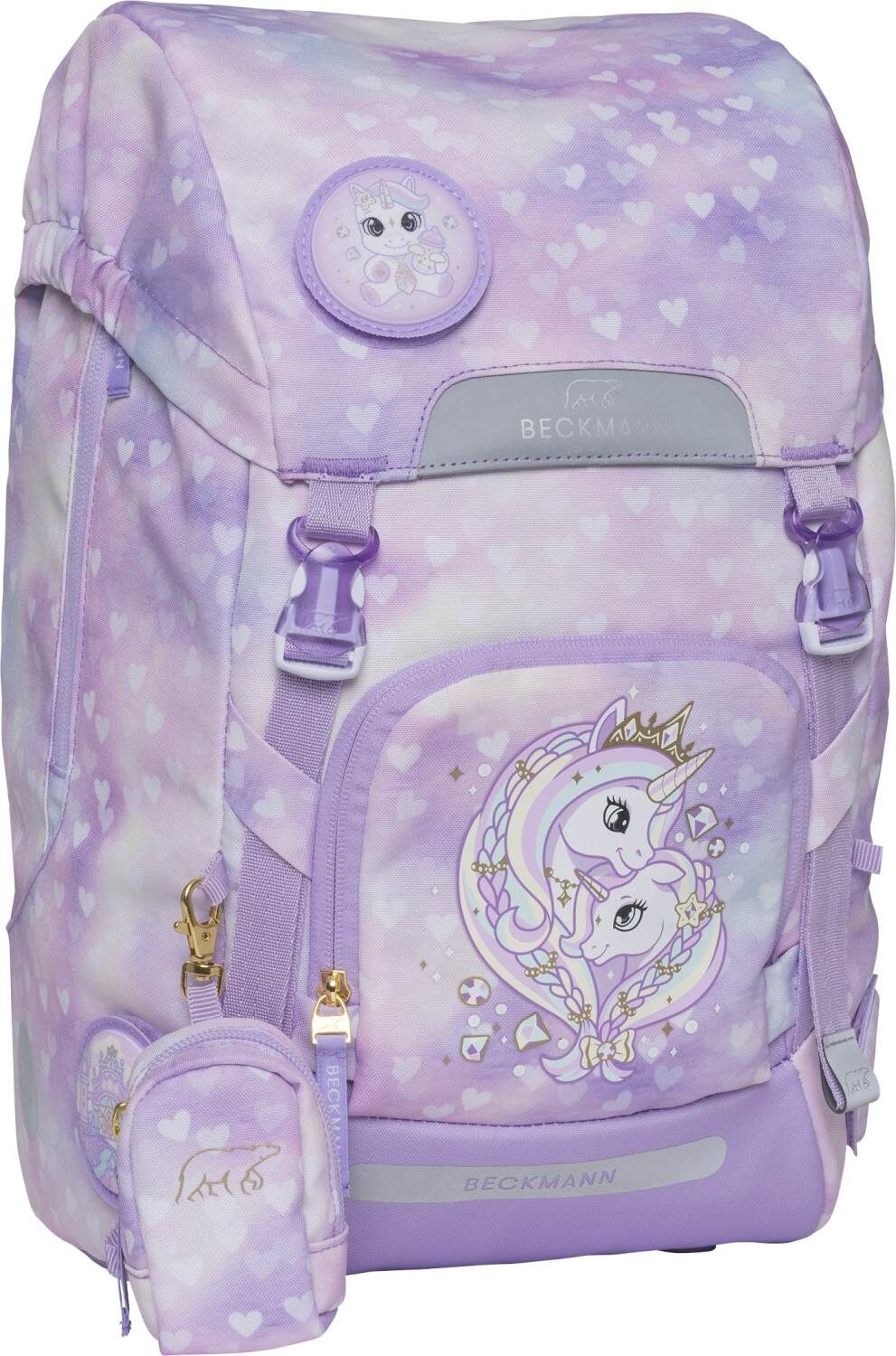 Beckmann Schulranzenset Classic Maxi - 6-Tlg. Set Unicorn Princess Purple