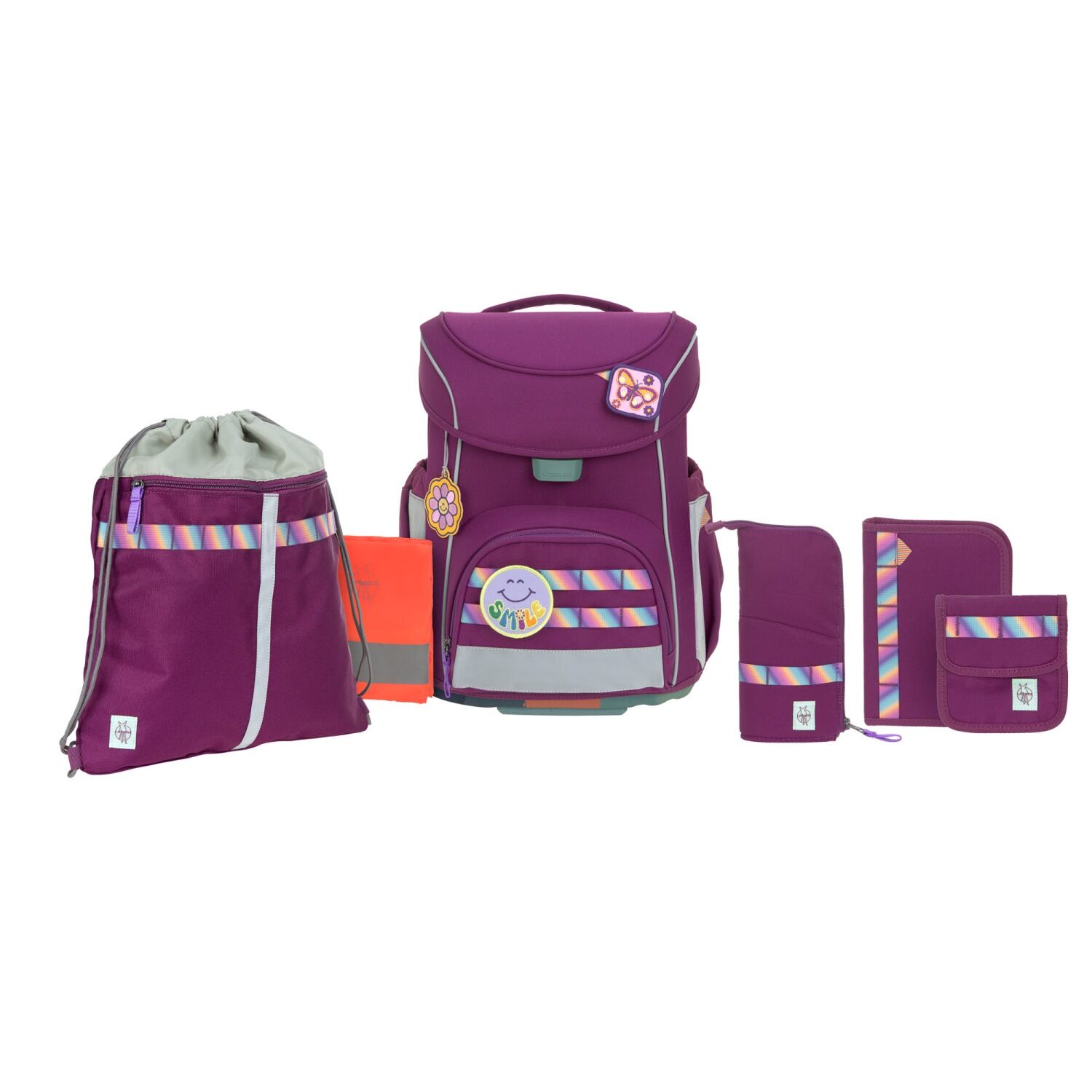 Lässig Schulranzen Set 7-teilig, Slim Unique lilac