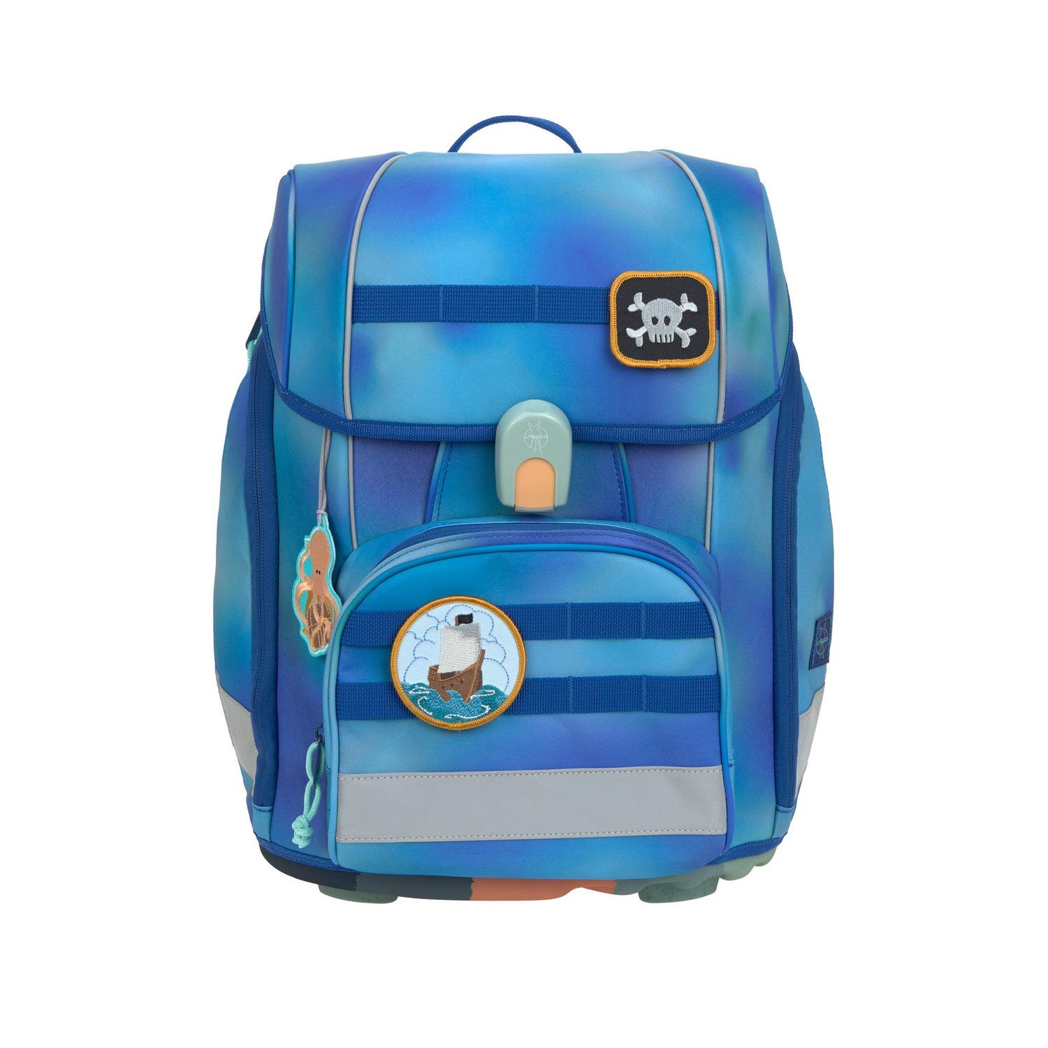 Lässig Schulranzen Set 7-teilig, Boxy gradient green/blue