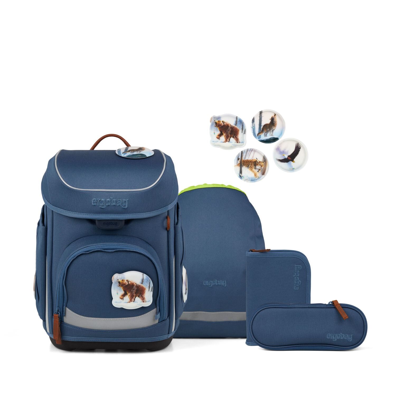 ergobag cubo Schulranzen-Set Schneebärstöber