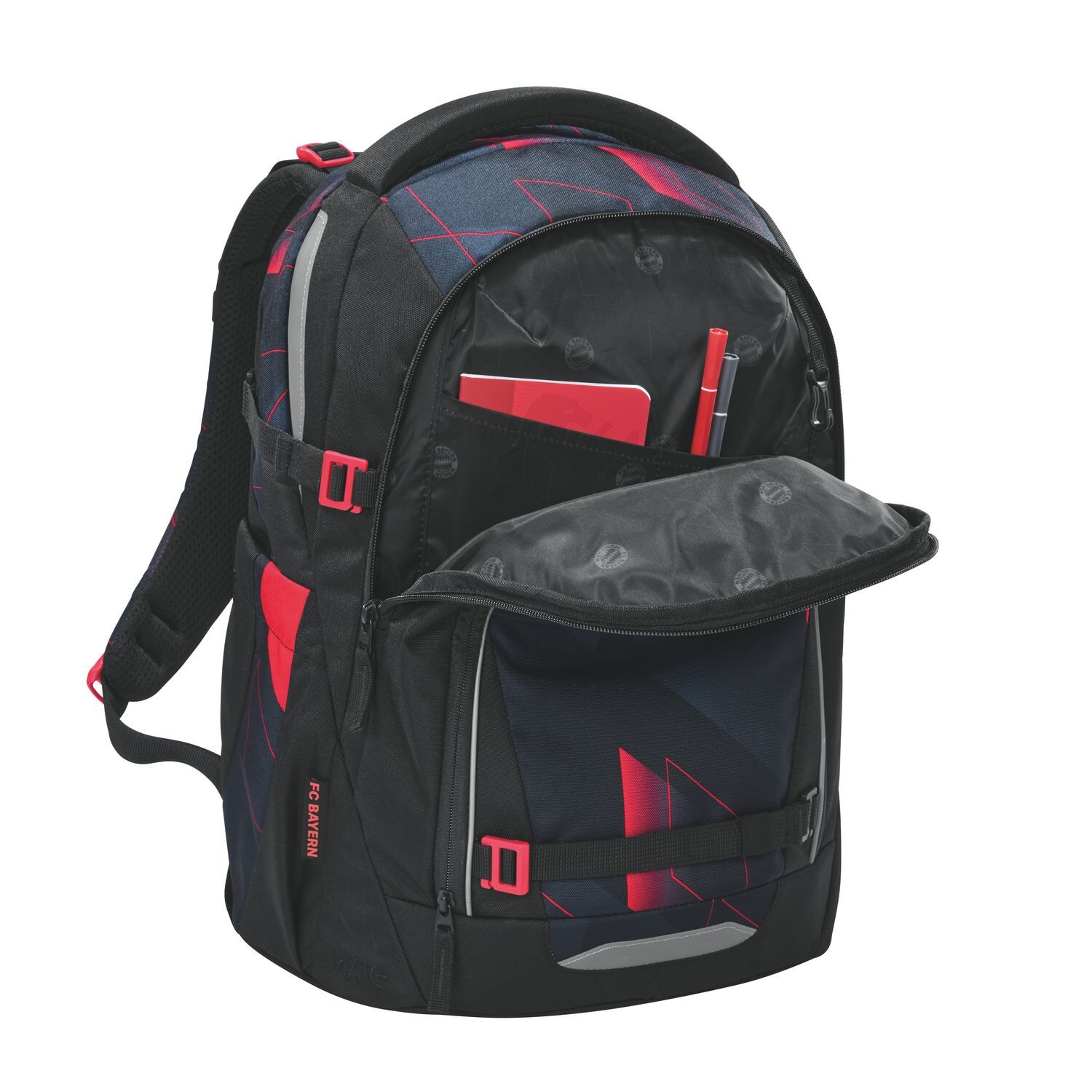 coocazoo Schulrucksack-Set MATE FC Bayern, Stern des Südens, 2-tlg.