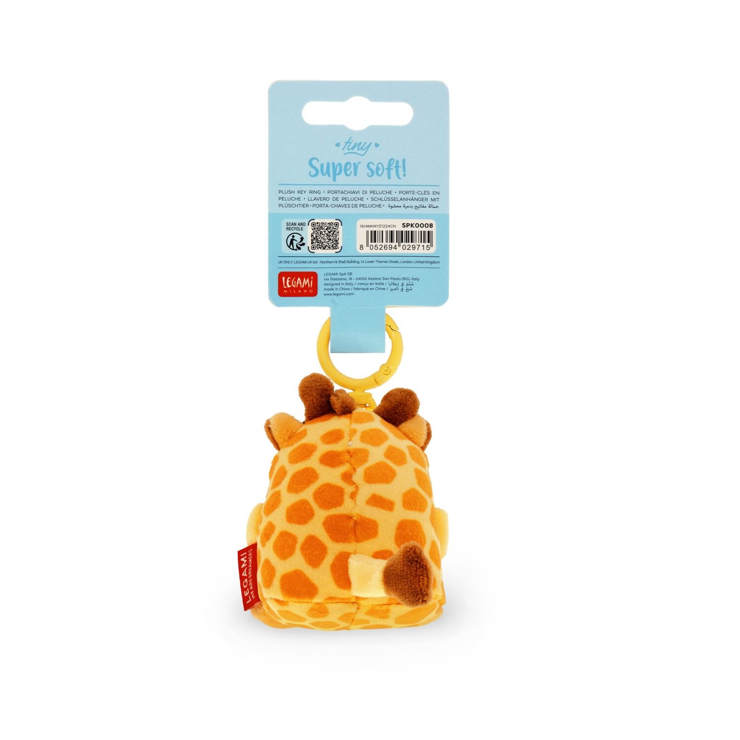 Legami Plüsch-Schlüsselanhänger - SUPER SOFT! - TINY - GIRAFFE