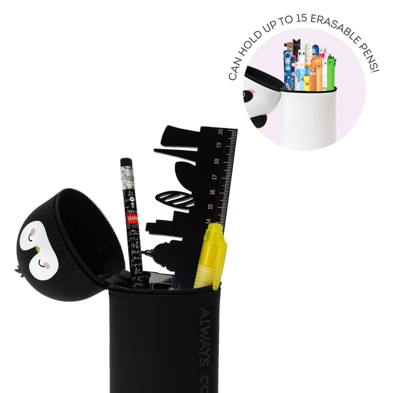 Legami 2-IN-1 Silikon Federmäppchen - KAWAII - PENGUIN