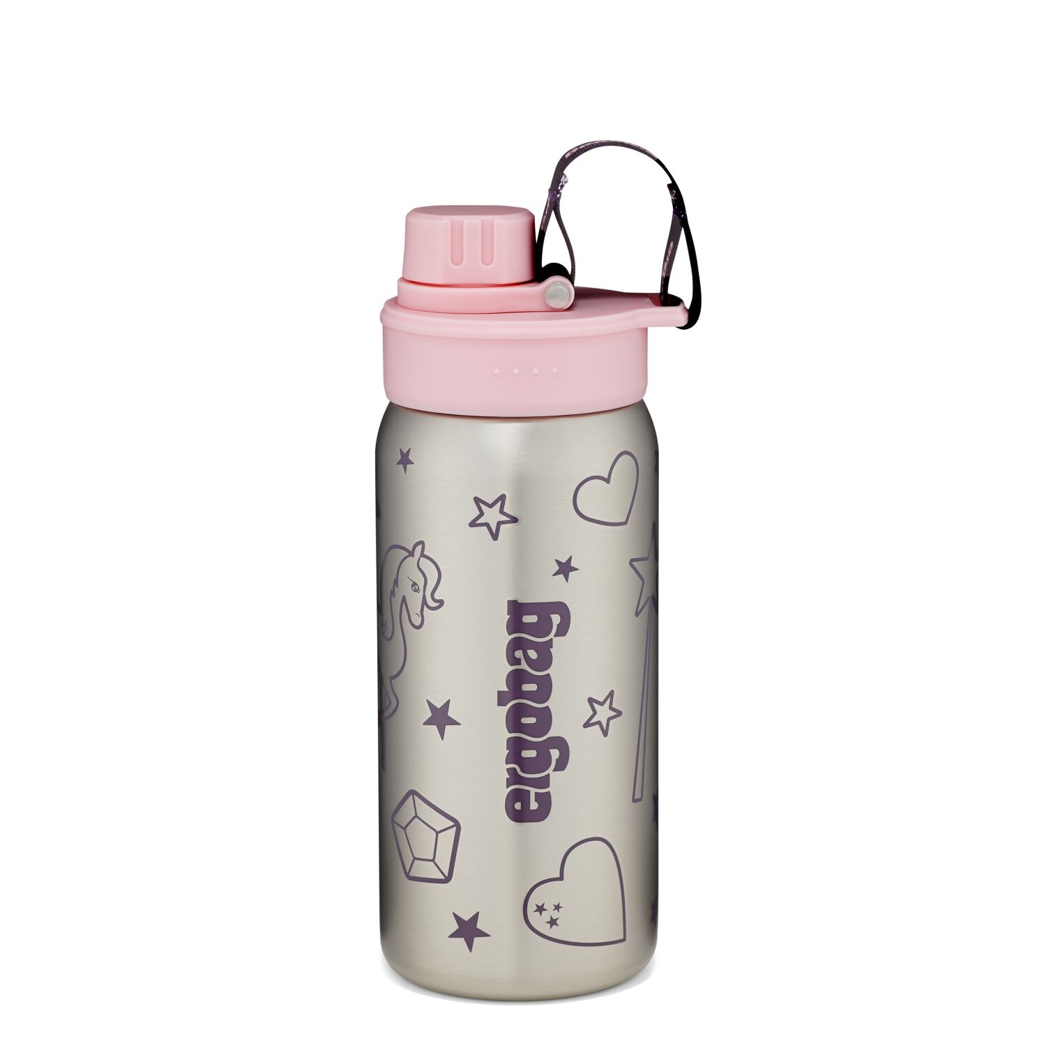 ergobag Edelstahl Trinkflasche Rosa