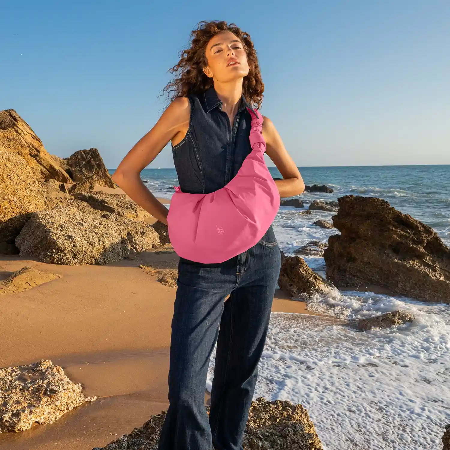 GOT BAG Umhängetasche PLEAT MOON BAG LARGE salina pink