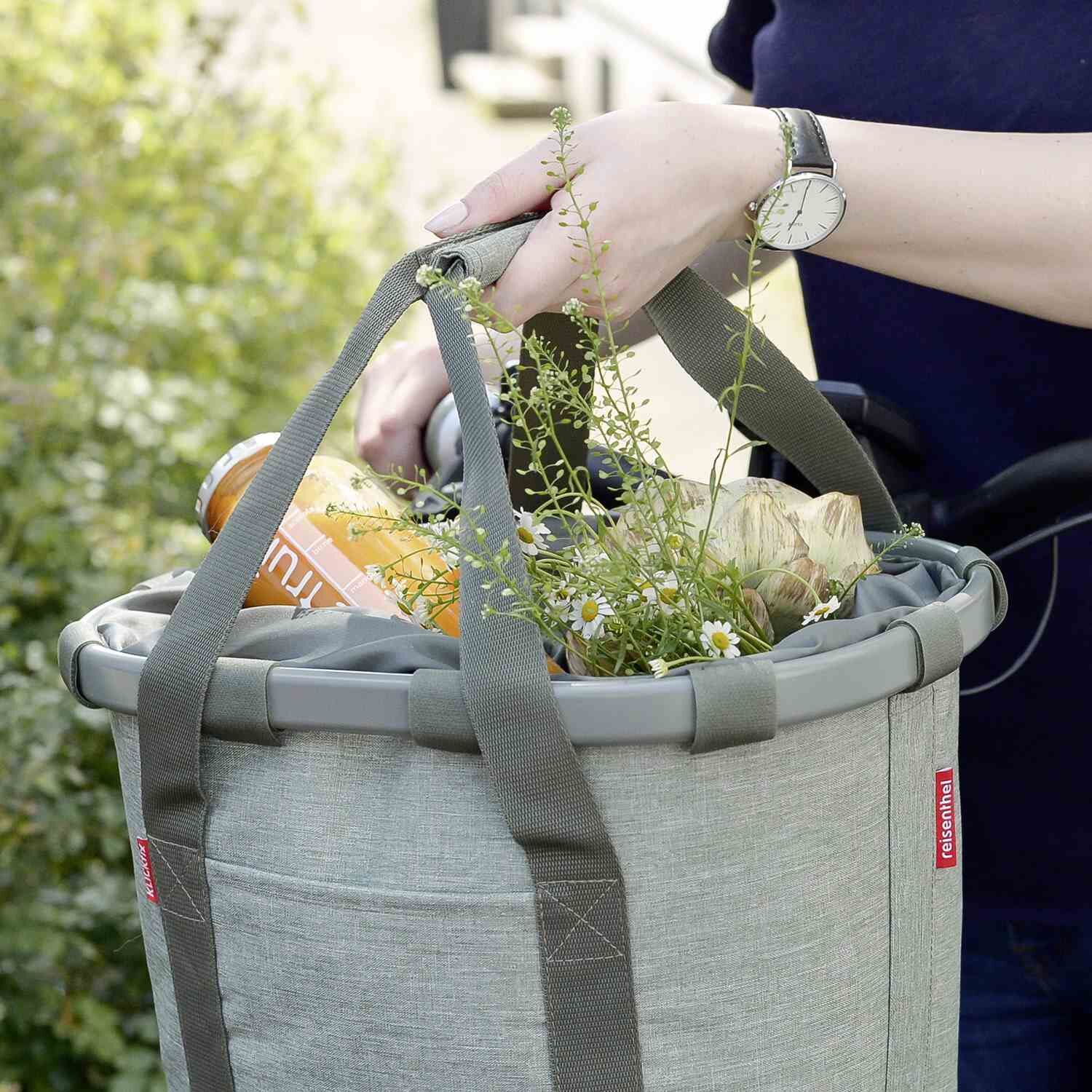 KLICKfix Fahrradkorb BIKEBASKET TWIST SAGE