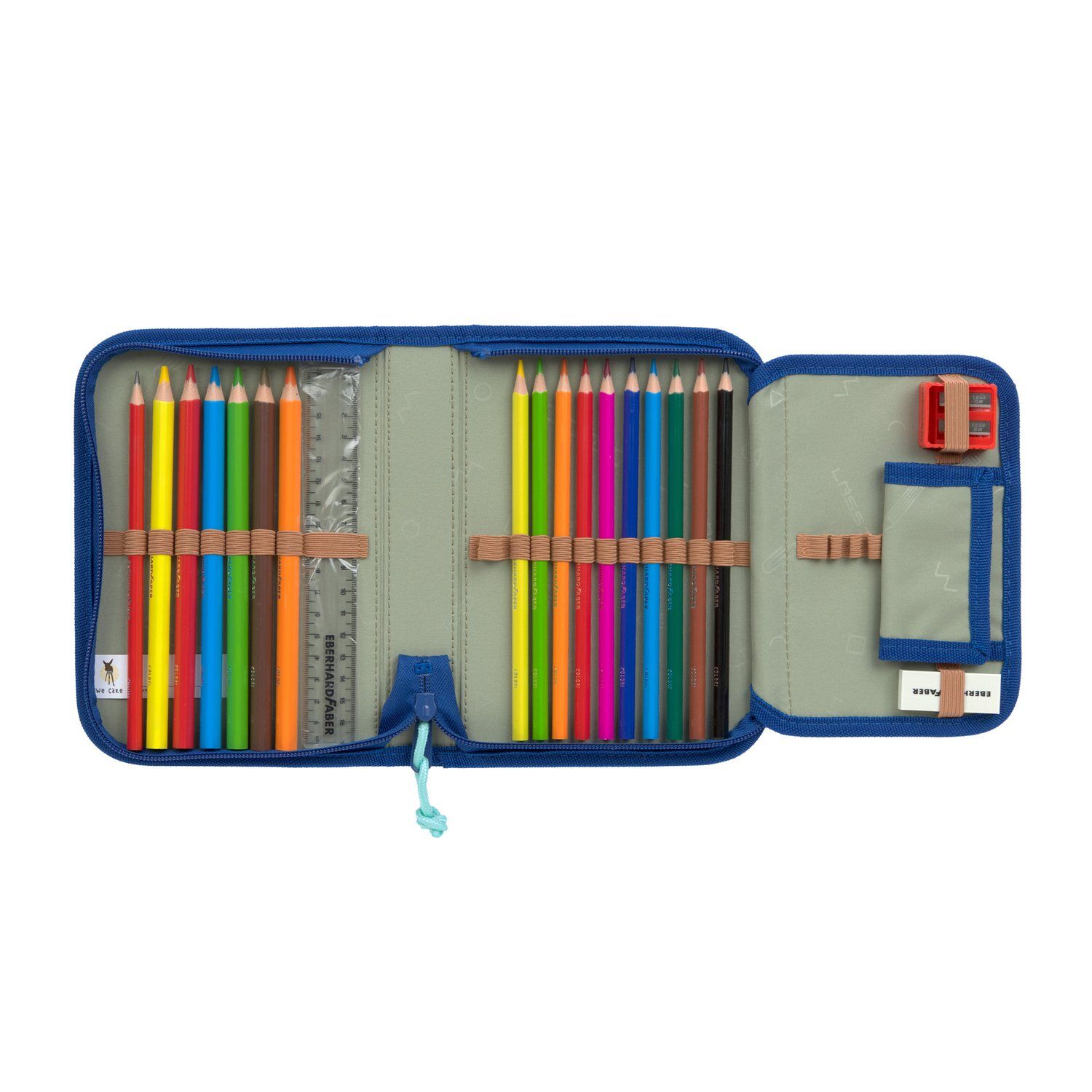 Lässig Schulranzen Set 7-teilig, Boxy gradient green/blue