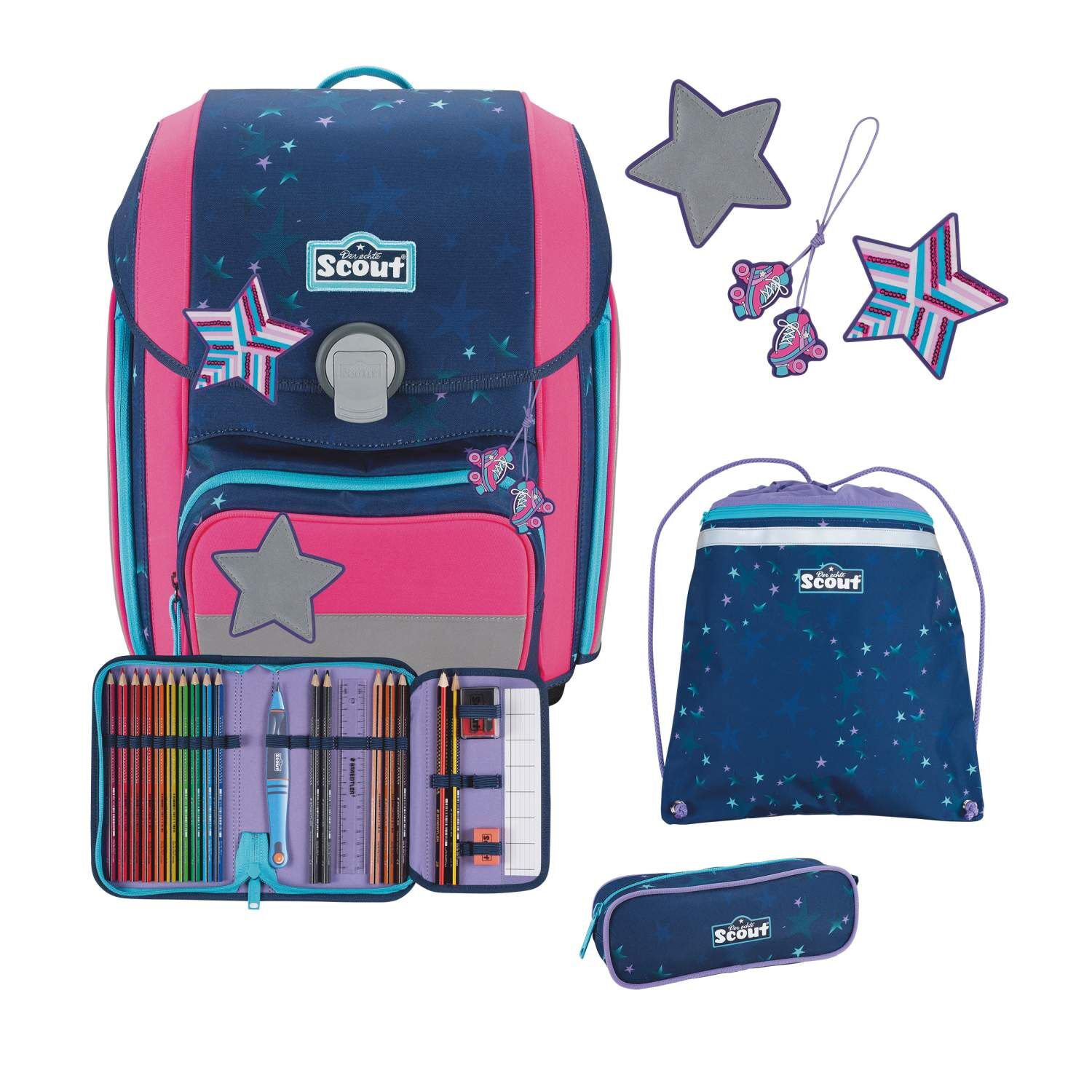 scout-schulranzen-genius-din-pretty-star-pink-stern-set