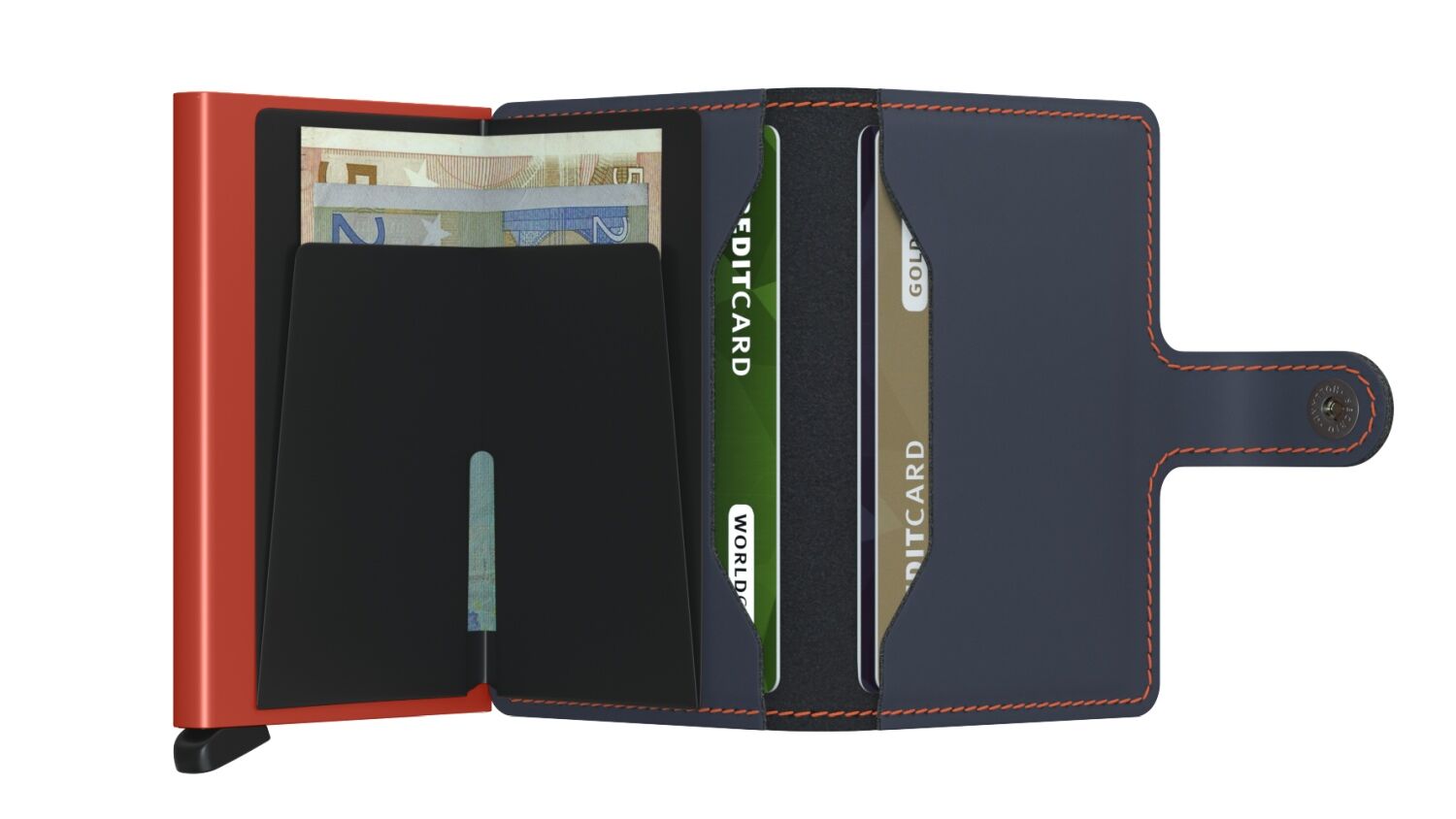 Secrid Miniwallet Matte Nightblue & Orange