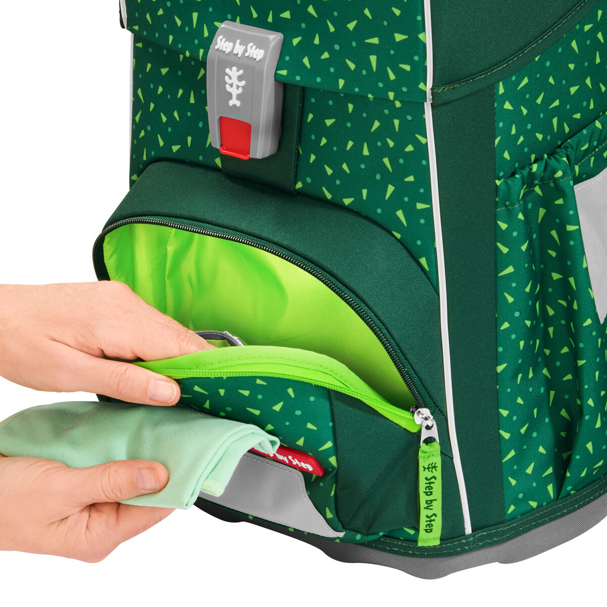 Step by Step BASIS Schulranzen-Set "Green Graphics", 4-teilig