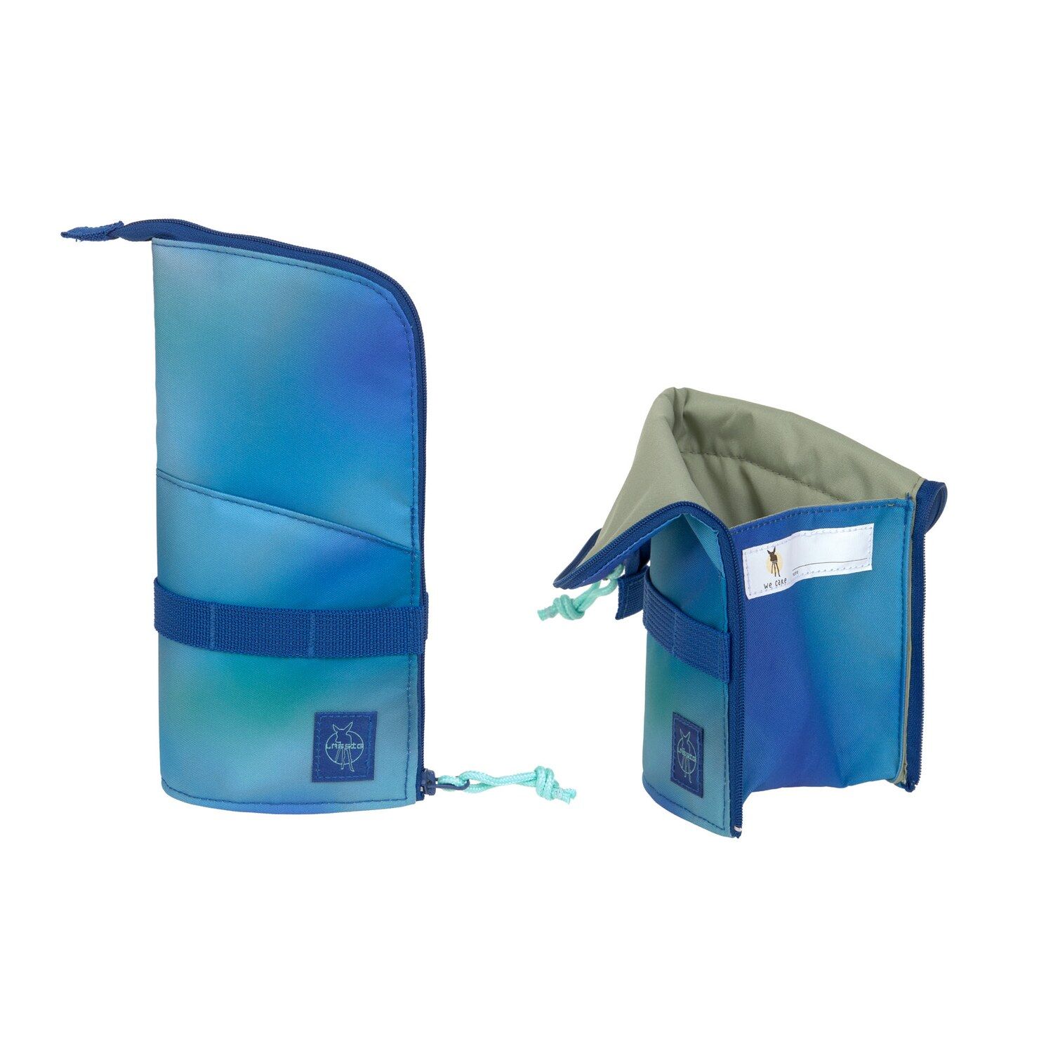 Lässig Schulranzen Set 7-teilig, Boxy gradient green/blue